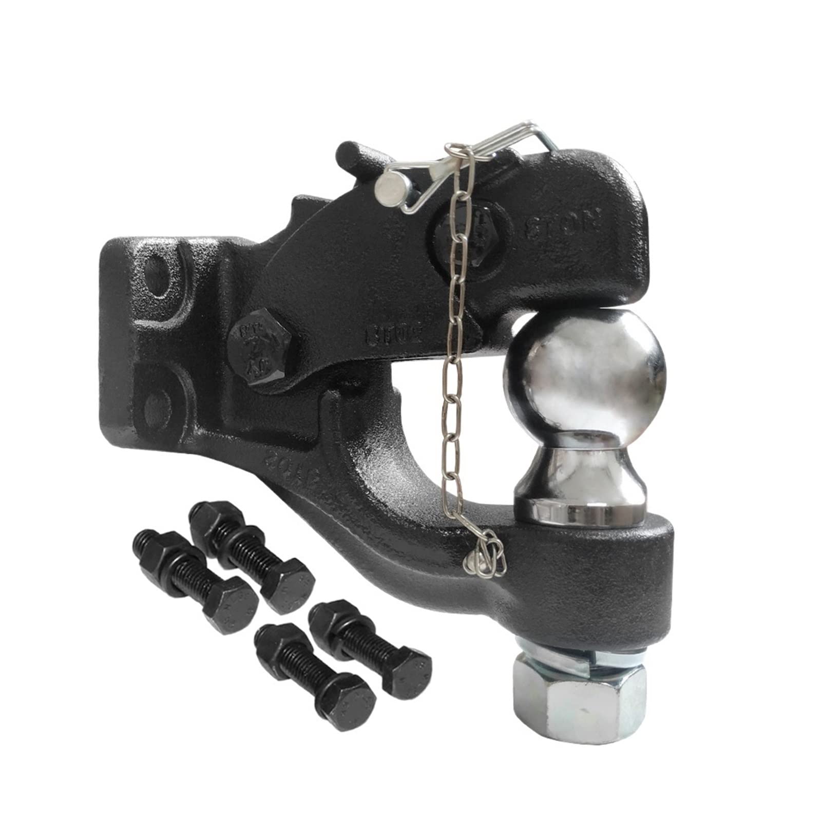 Heavy Duty Pintle Hook Combo mit 2 Zoll Kugelanhänger Hitch Abschleppkapazität 8 Tonnen Rv. Teile Camper Zubehör Caravan-Komponenten Anhängerwerkzeuge von BGAZA