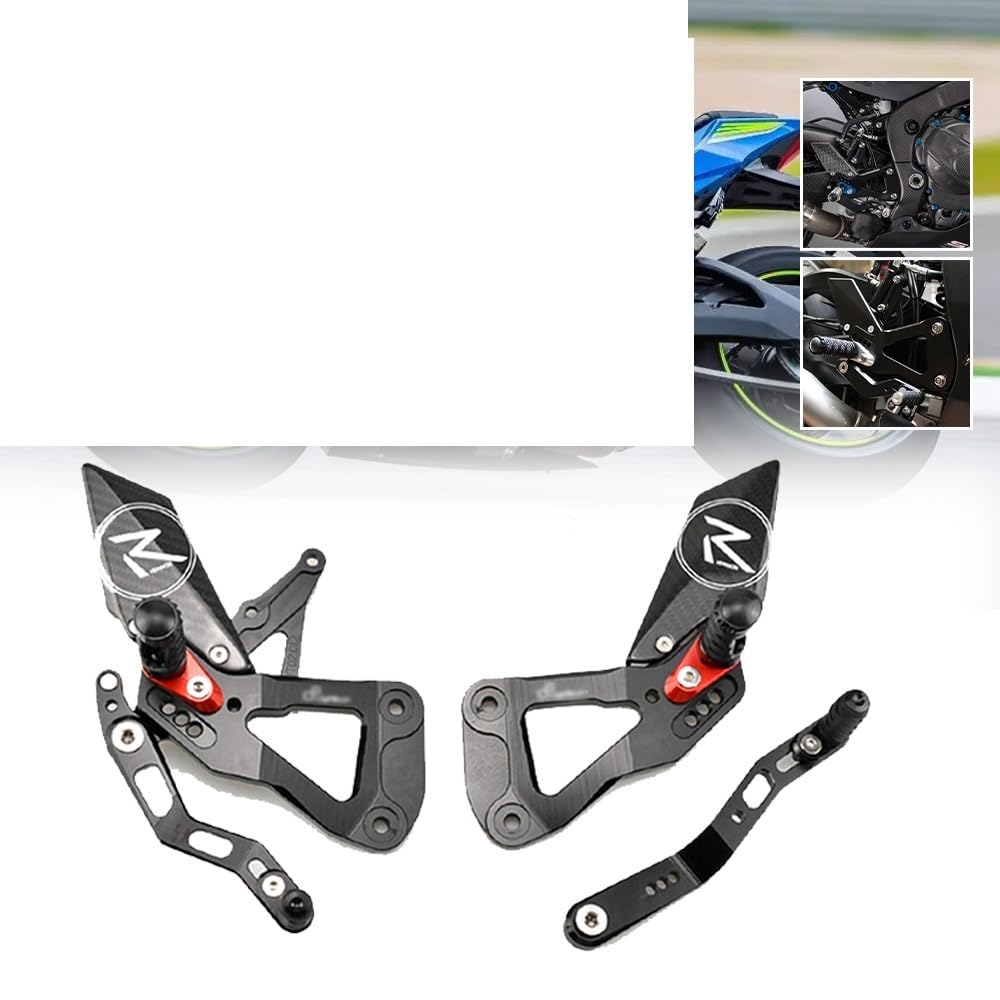 Fußrasten Vorne Pedale Hinten Sets Erhöhen Pedal Einstellbare Fußrastenanlage Fußrasten Schalthebel Bremse Für SU&ZUKI GSX-R1000 17-21 GSXR GSX-R 1000 von BGDCVS