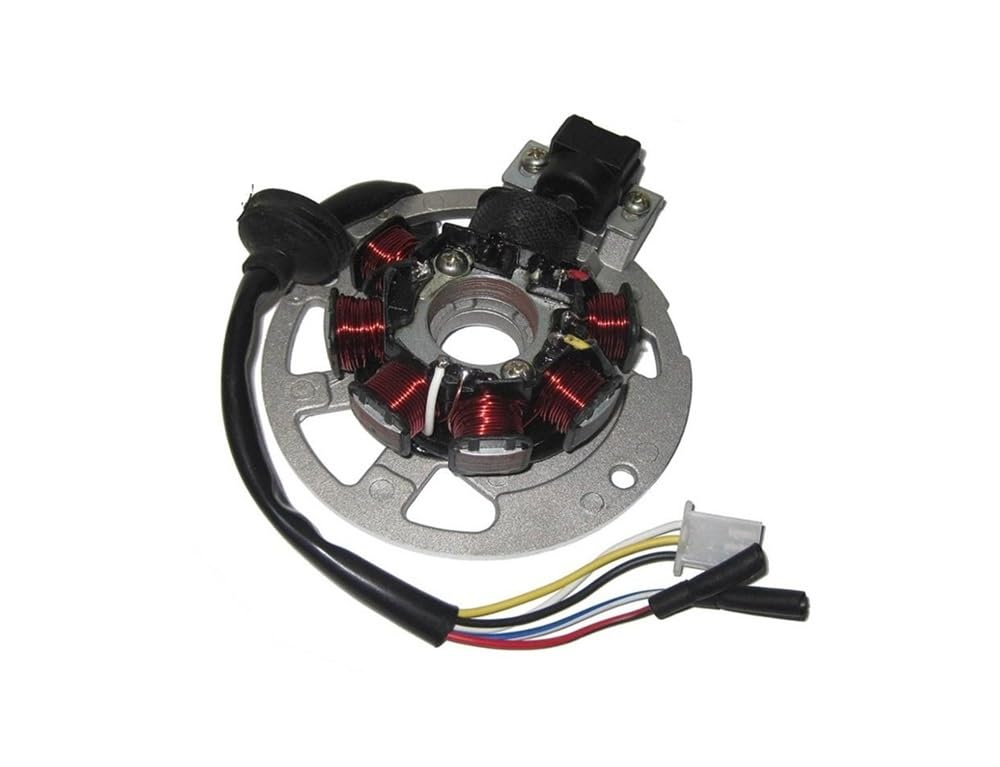 Magneto Statorspule Magneto Stator Platte 7 Pole Spule 5 6 Draht 1PE40QMB Jog 50 90 Jonway Kazuma Keeway Roller Go Kart Teile von BGDCVS