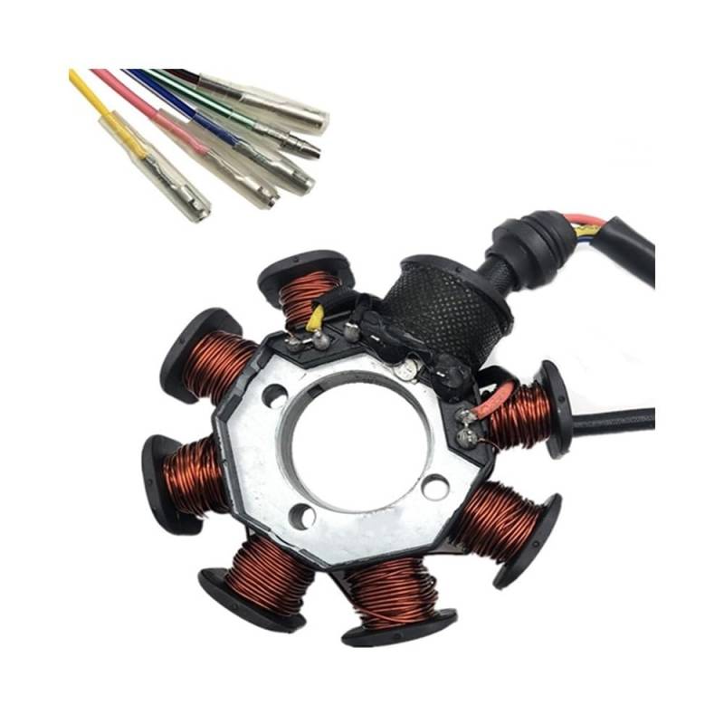 Magneto Statorspule Motorrad Generator Stator Spule 8 Pole 5 Kupfer Draht Magneto Halbe Welle Volle DC Für CG125 ZJ125 Motorrad Zubehör von BGDCVS