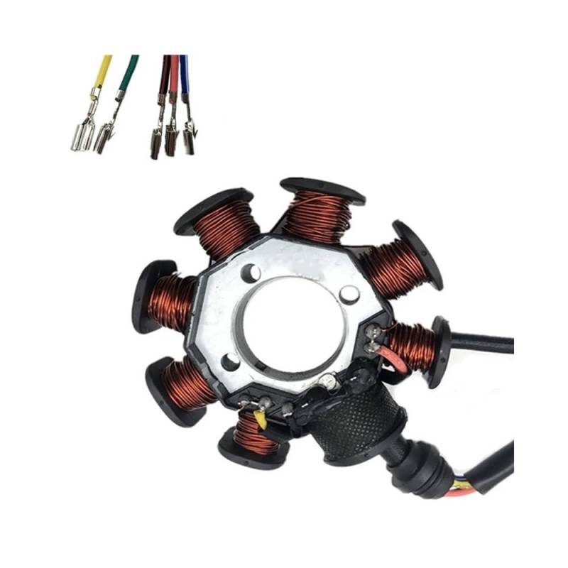 Magneto Statorspule Motorrad Generator Stator Spule 8 Pole 5 Kupfer Draht Magneto Halbe Welle Volle DC Für CG125 ZJ125 Motorrad Zubehör von BGDCVS