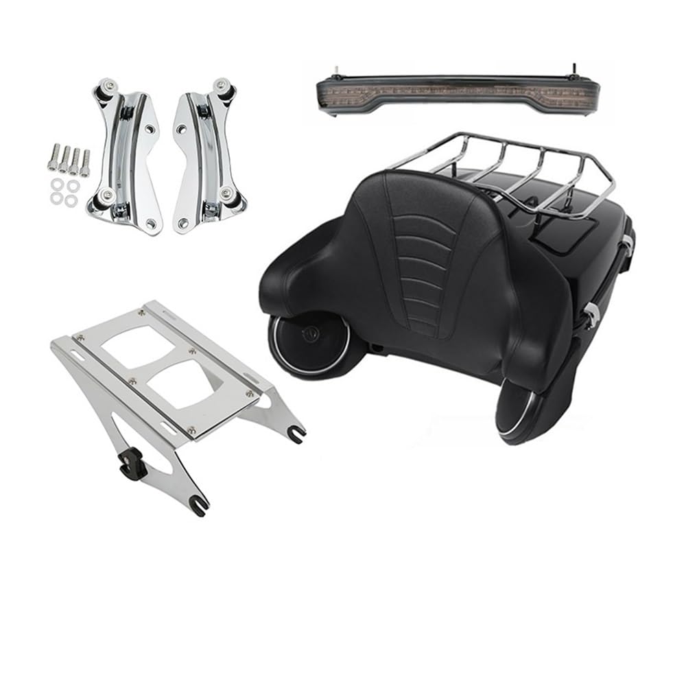 Regalhalterung Für Ha&rley Tour Pak Touring Road King Street Glide 2014-2023 Motorrad King Pack Stamm Rack Rücklicht Lautsprecher von BGDCVS