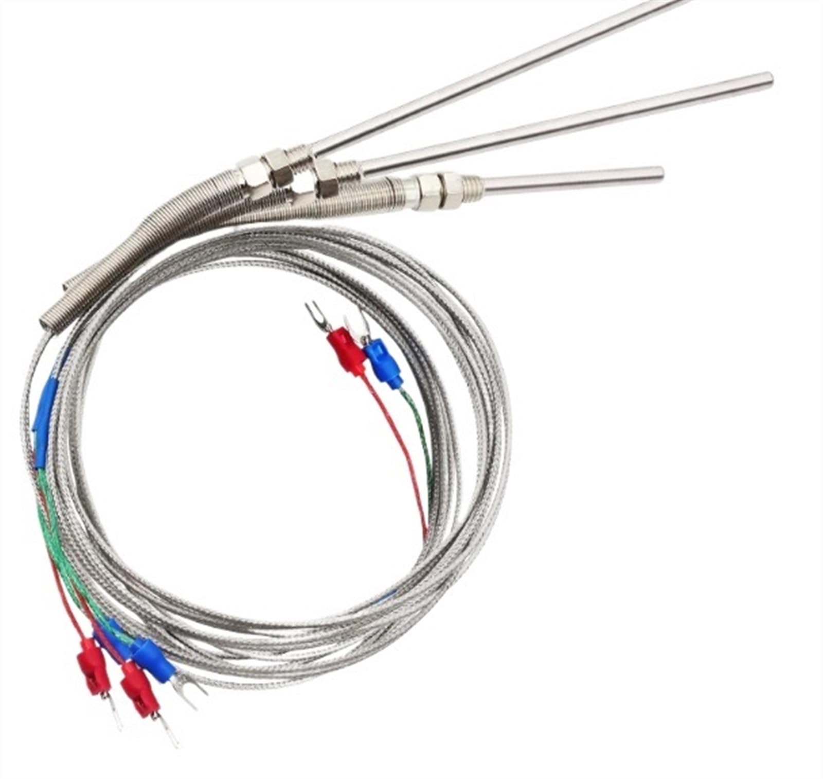 1 Stück Thermoelement M8 0,5 m 1 m 2 m Typ KJ PT100 50 mm 100 mm Druckfedersonde Temperatursensor 0–400 ℃(0.5m Type K,50mm) von BGFIVKAD