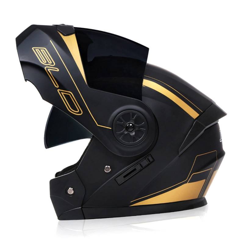 Klapphelm Motorrad Modularer Helm Doppelvisier,DOT/ECE Approved Integralhelm Motorradhelm für Erwachsene Damen und Herren Moped Street Racing Scooter Roller Helm L,L=59-60cm von BGGNG