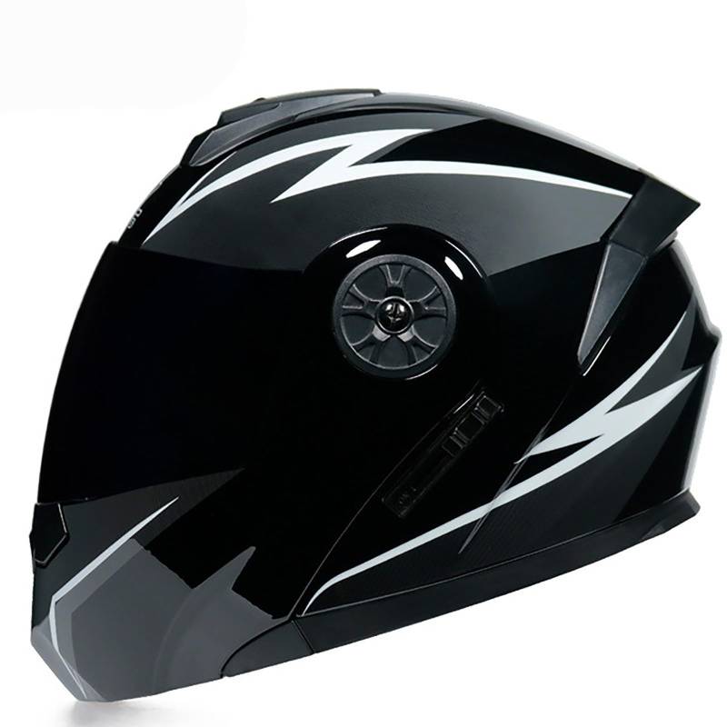 Modularer Motorradhelm,ECE-Zugelassen Klapphelme Motorradhelme Mit Doppelvisier Und Bluetooth-Steckplatz Integrierter Integral-Sturzhelm Für Erwachsene Männer Und Frauen T,L=59-60cm von BGGNG