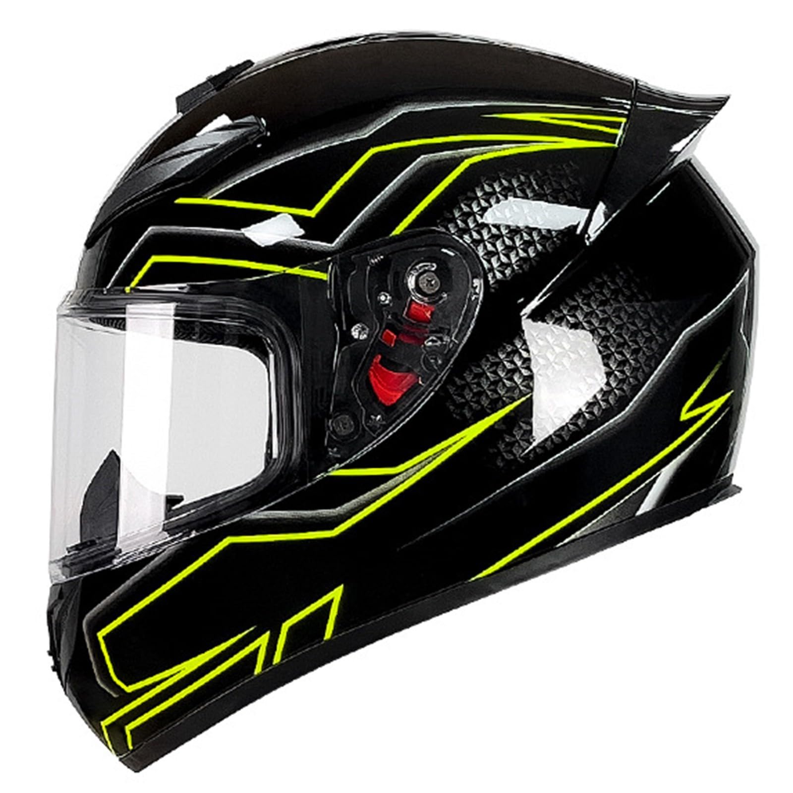 Motorradhelm Integralhelm Damen Herren,ECE Genehmigt Motorradhelm Integralhelm Rollerhelm mit Sonnenblende Scooter-Helm Mofa-Helm Sturzhelm MotorradHelm A,L=59-60cm von BGGNG