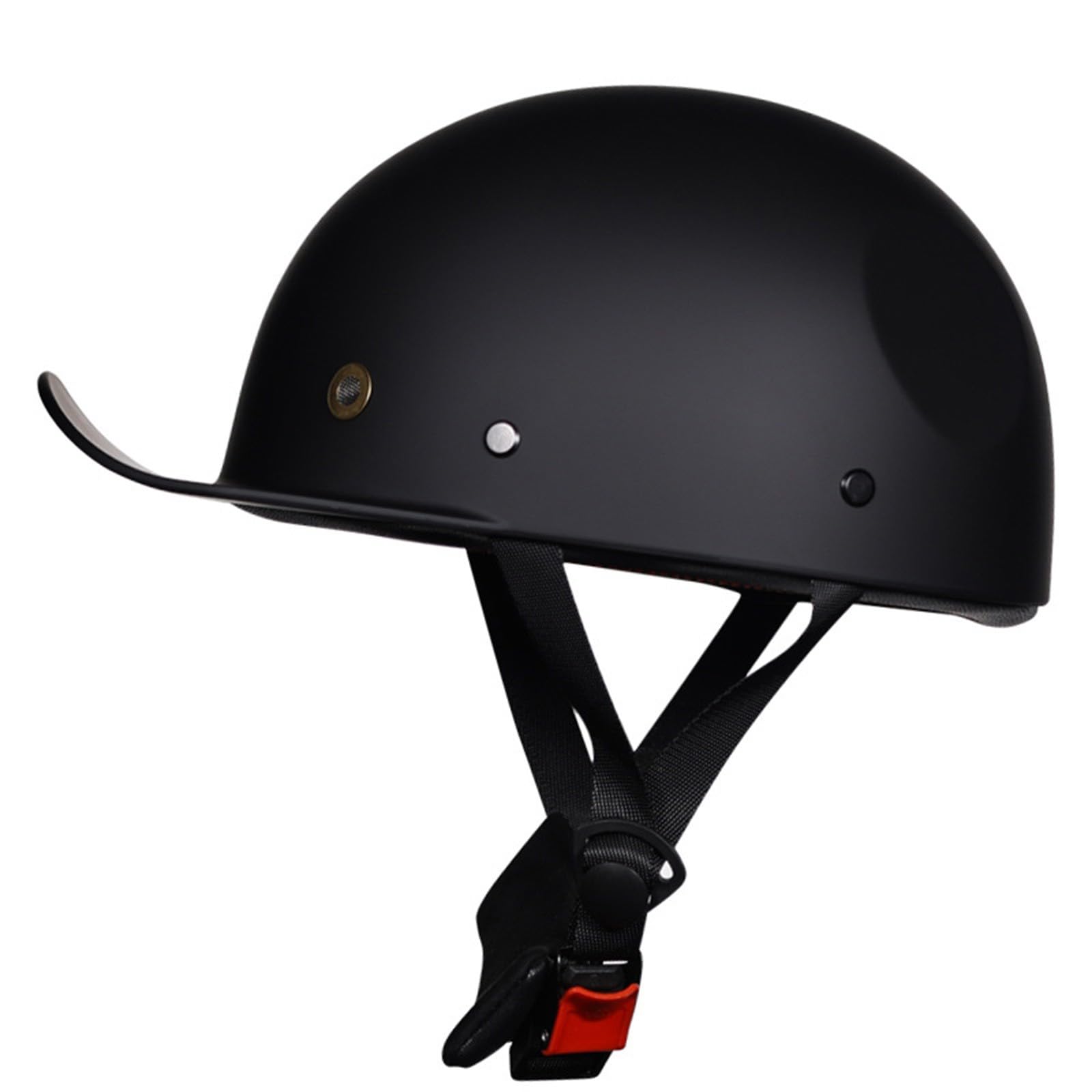 Retro Motorradhelm Halbschalenhelm,Kinder-Motorradhelm ECE Zulassung Baseball Cap Helm Jethelm Deutscher Stil Totenkopf Kappe Helm Motorrad Cruiser Roller Cool Helm A,L von BGGNG