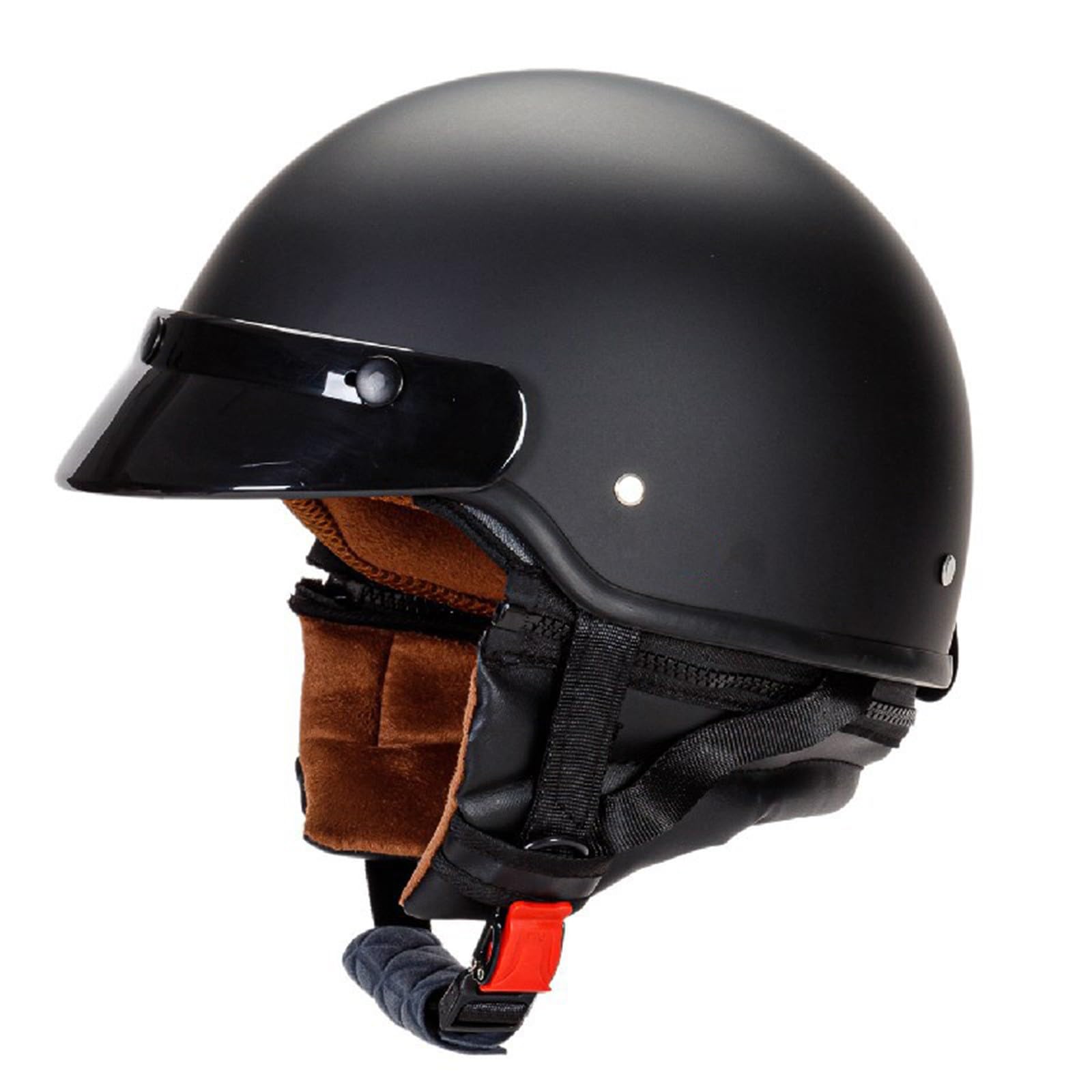 Vintage Motorradhelm Brain-Cap Halbhelme Jethelme Geeignet für Herren Damen Halbschalenhelm,ECE Zertifiziert Retro Motorrad Jethelm Rollerhelm Offener Helm B,L=59-60cm von BGGNG