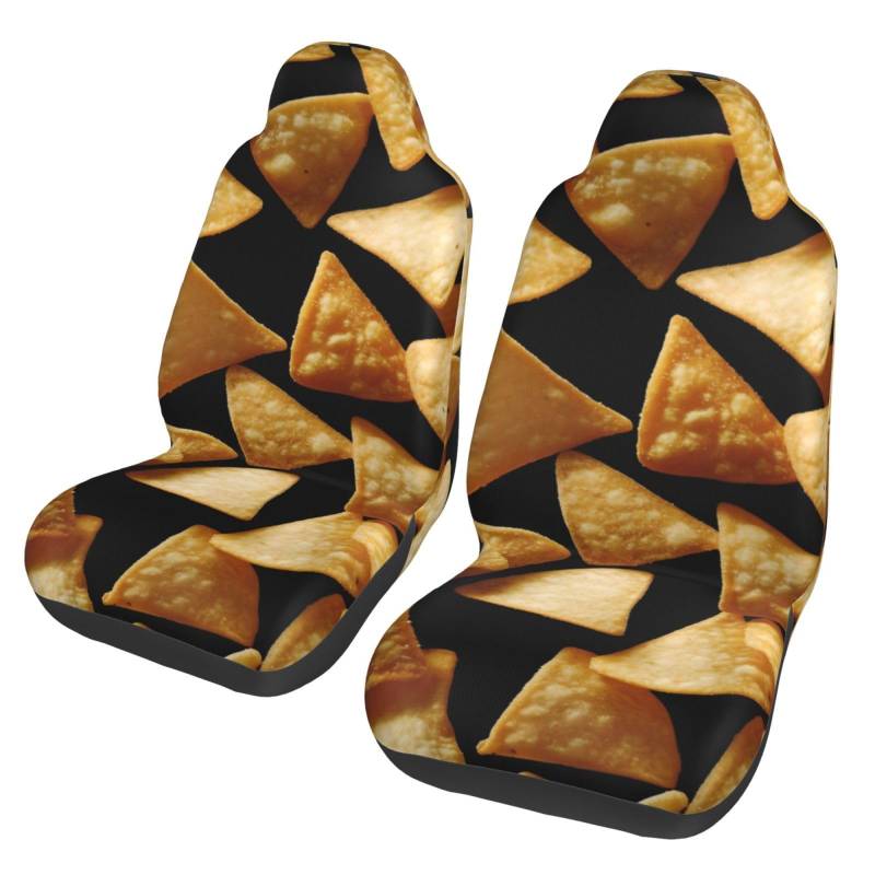 BGHEWRT Triangle-Kartoffelchips, Doppelschutz, hochelastisch, Polyester, Autositzbezüge, 2er-Set, geeignet für universellen Schutz für Autos, SUVs, LKWs, Lieferwagen von BGHEWRT