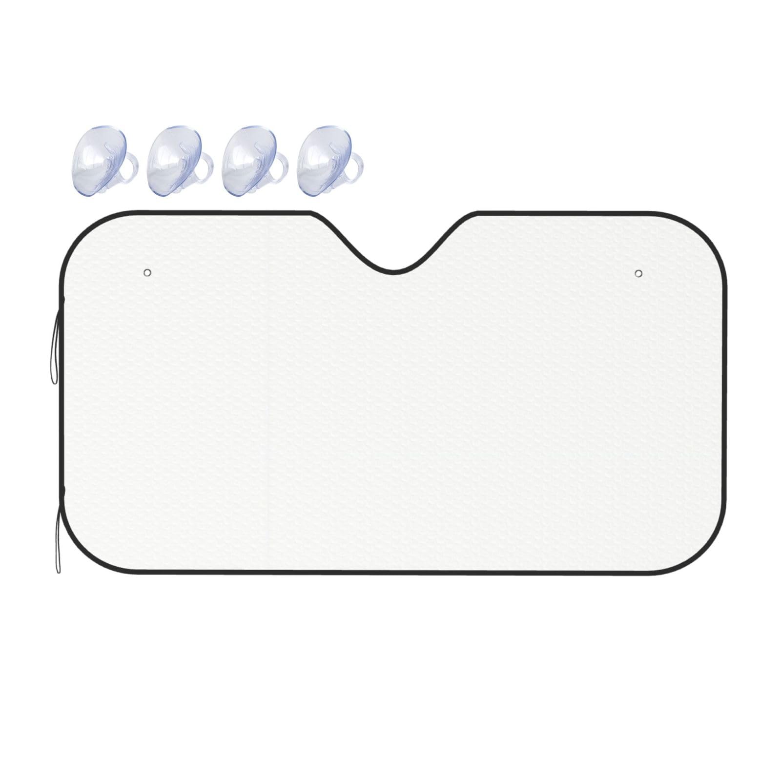 Einfarbige weiße Autopflege, einlagige Luftpolsterfolie, Wärmedämmung, Sonnenschutz, Schutz für den Komfort im Auto, 4 Jahreszeiten, 139 x 76 cm, Größe M von BGHEWRT