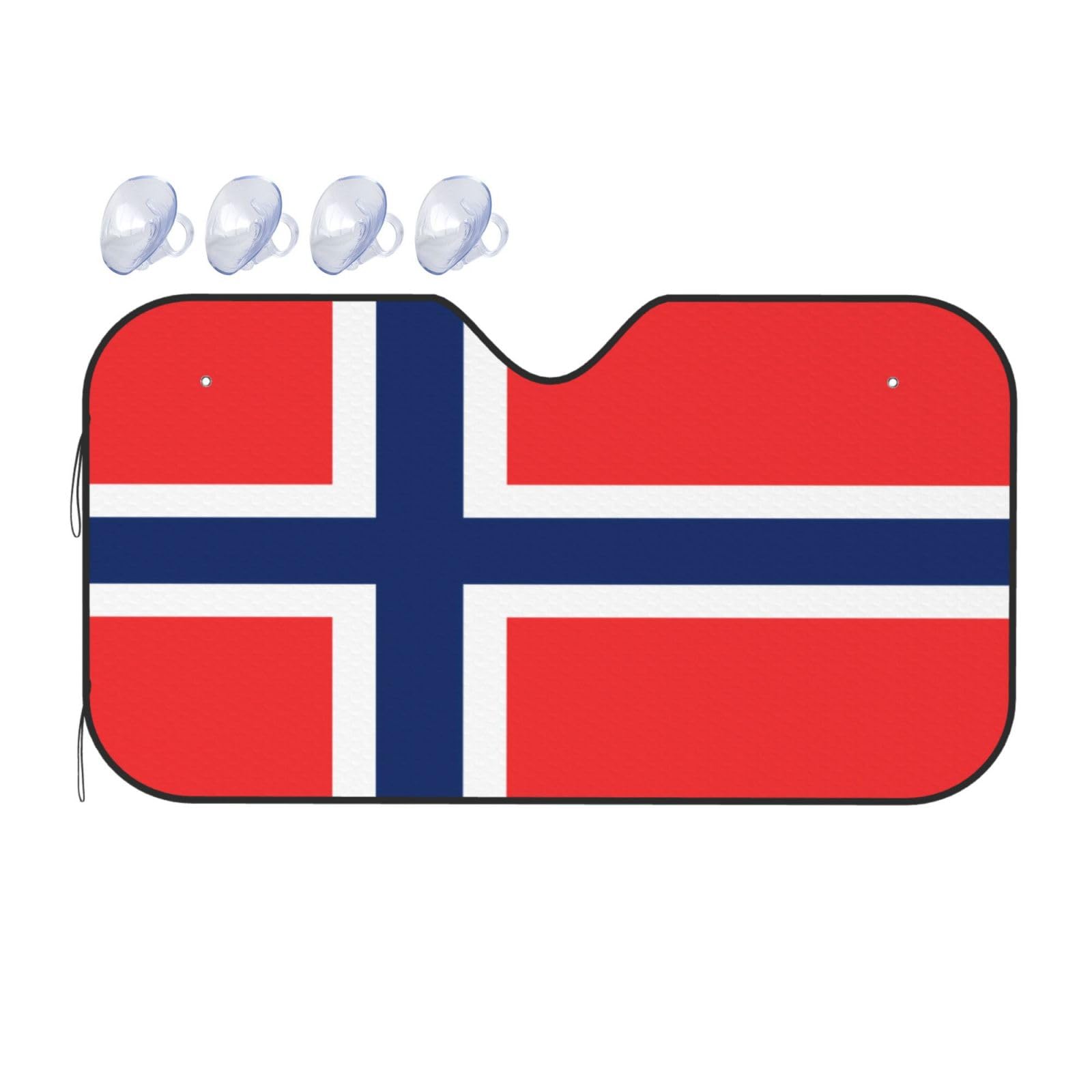 Norwegische Flagge, Autopflege, einlagige Luftpolsterfolie, Wärmedämmung, Sonnenschutz, Schutz für den Komfort im Auto, 4 Jahreszeiten, 139 x 76 cm, Größe M von BGHEWRT