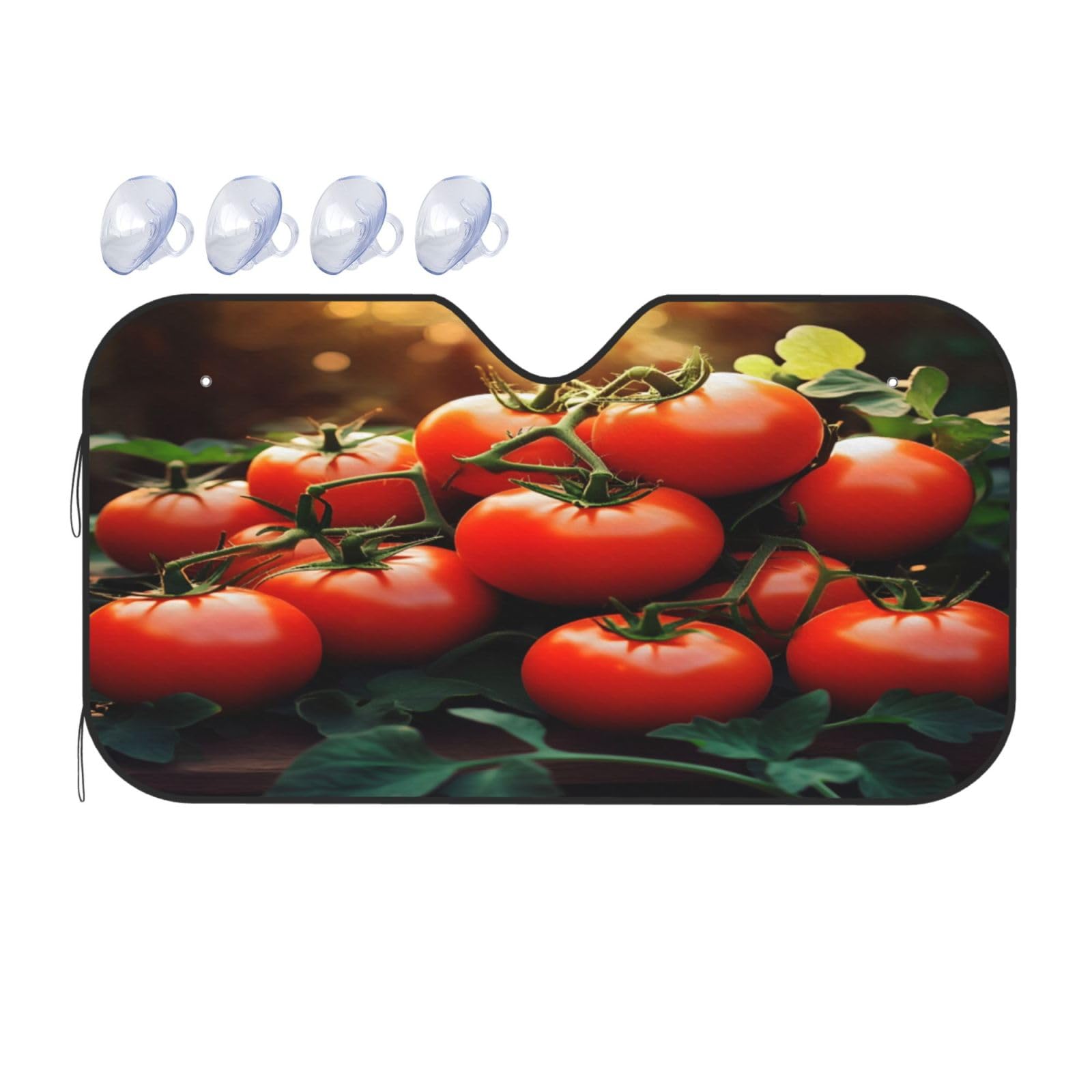 Red Tomatoes Auto-Pflege, einlagige Luftpolsterfolie, Wärmedämmung, Sonnenschutz, Schutz für den Komfort im Auto, 4 Jahreszeiten, 139 x 76 cm, Größe M von BGHEWRT