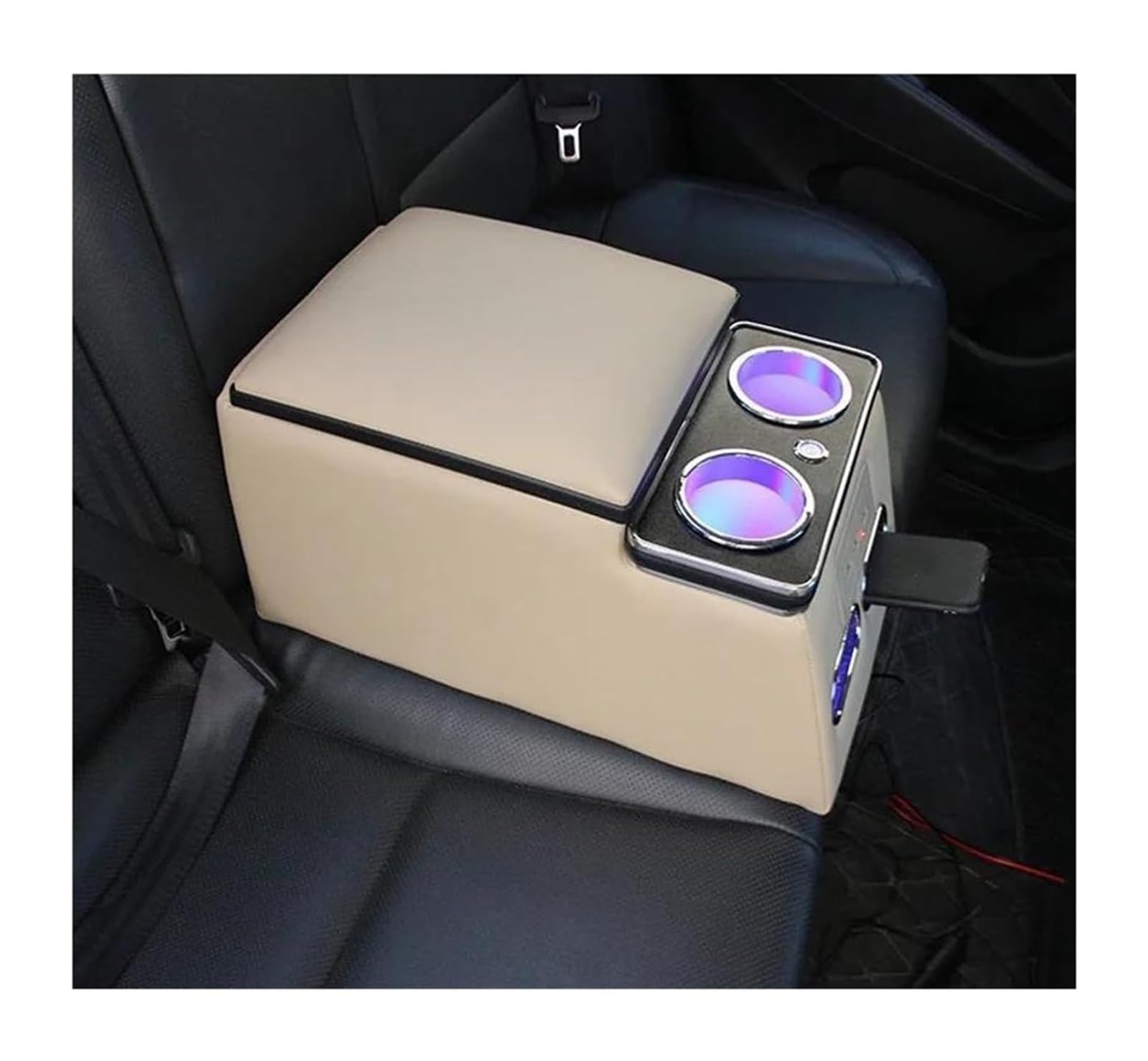 Auto Armlehnenbox FÜR F&ord Für Fiesta Für Ecosport Für Mondeo Für Kuga Für Edge Autoinnenraum Aufladen Hinterer Handlauf Armlehnenbox(Model a Beige) von BGHGCVAOK