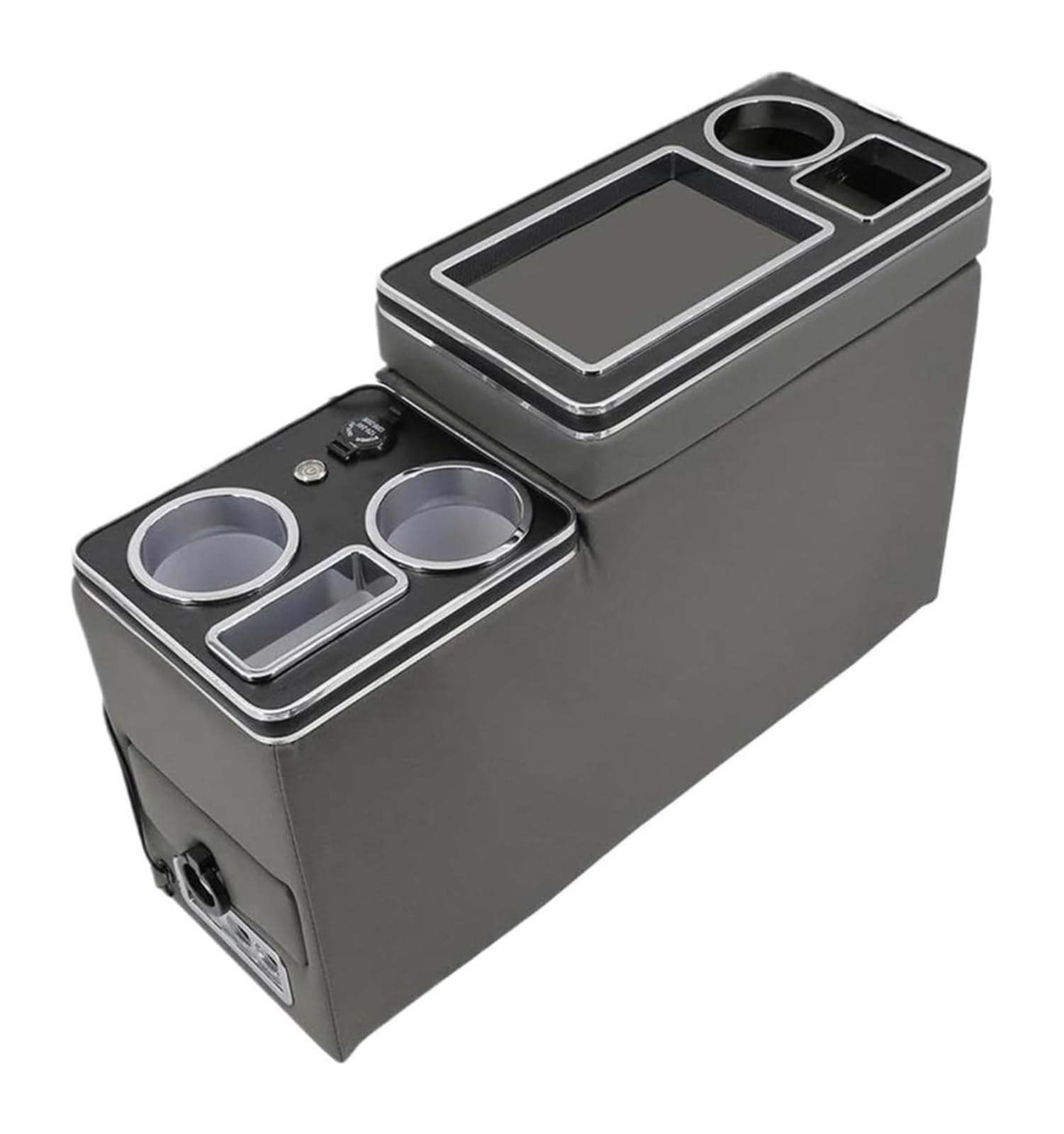 Auto Armlehnenbox FÜR HYUNDAI Für Grand Für Starex Reihe Vorne Reling Box Set Business Armlehne Storage Box Zentrale Shop Business(4th Gray) von BGHGCVAOK