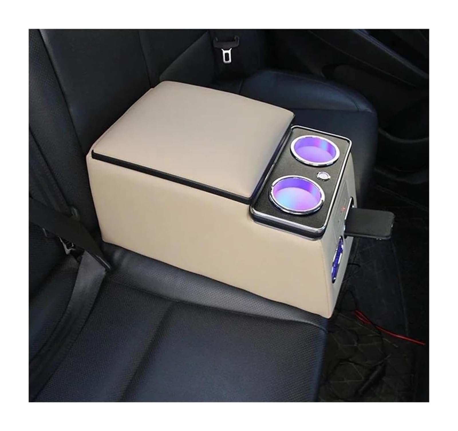 Auto Armlehnenbox FÜR R&enault Für KOLEOS Für CAPTUR Für KADJAR Autoinnenraum Hinterer Handlauf Armlehnenkasten Und USB-Aufladung(Model a Beige) von BGHGCVAOK