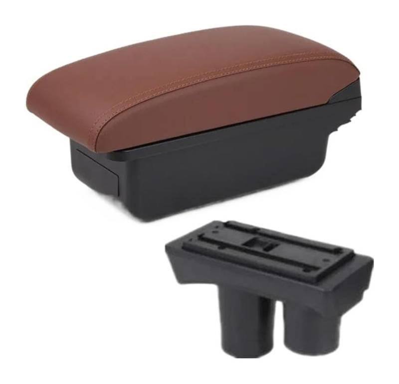 Auto Armlehnenbox Für C2 C3 Auto Armlehne Box Zentrum Lagerung Box Innen Retrofit USB Lade Center Console Storage Box(A6 Brown No Usb) von BGHGCVAOK