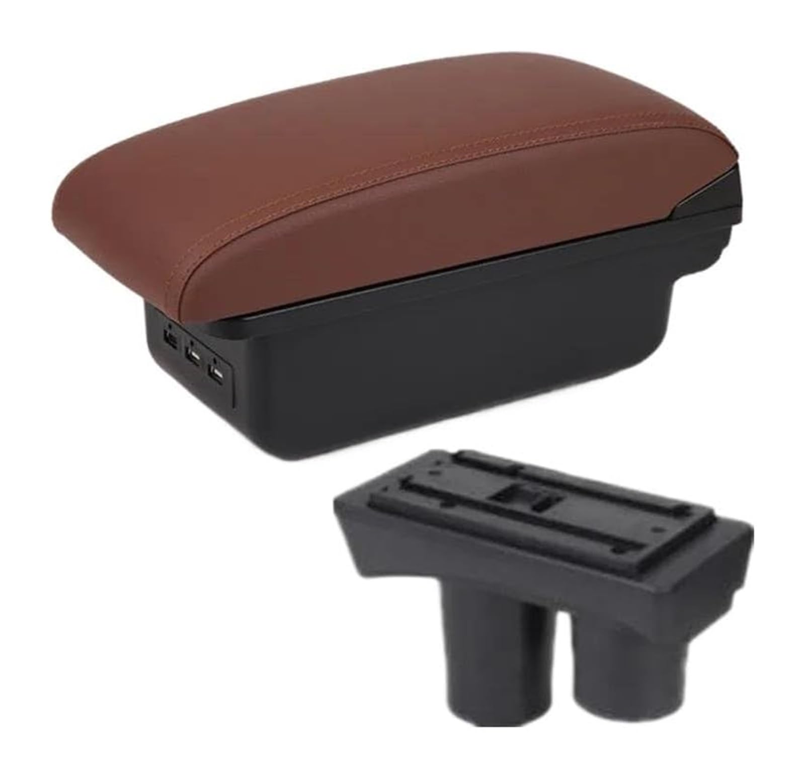 Auto Armlehnenbox Für C2 C3 Center Console Storage Box Auto Armlehne Box Zentrum Lagerung Box Retrofit USB Lade Innen(B6 Brown 3usb) von BGHGCVAOK