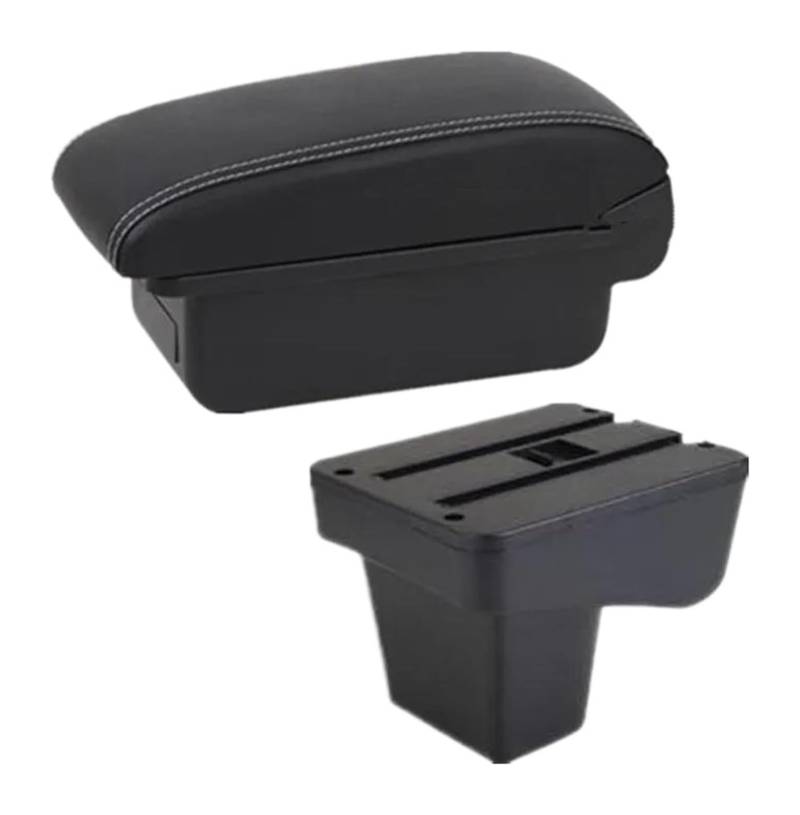 Auto Armlehnenbox Für Kia Für Stonic Auto Armlehne Box Zentrale Lagerung Box Nachrüstung Innenraum Mit USB Center Console Storage Box(A White Line No Usb) von BGHGCVAOK