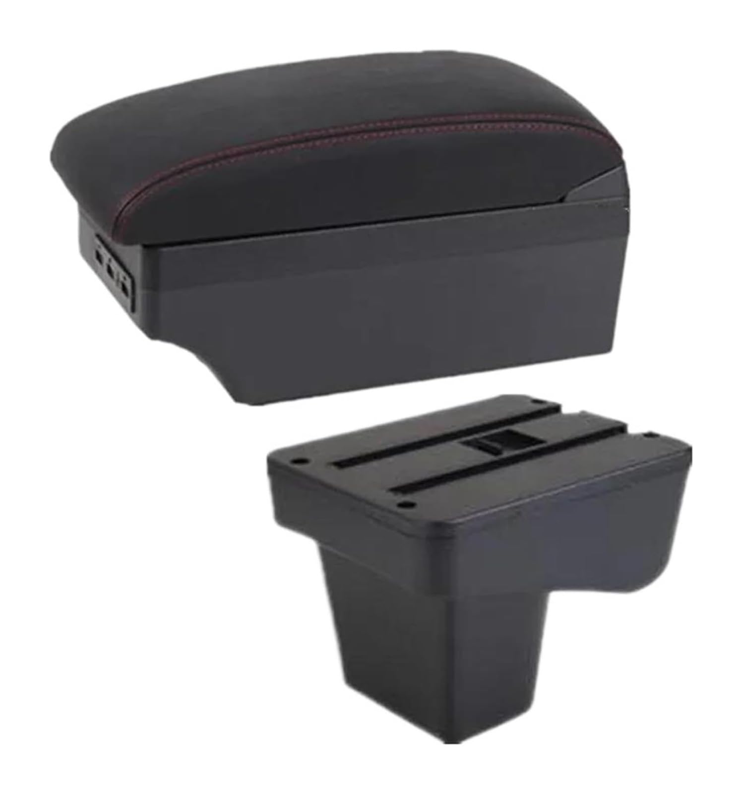 Auto Armlehnenbox Für Kia Für Stonic Auto Armlehne Box Zentrale Lagerung Box Nachrüstung Innenraum Mit USB Center Console Storage Box(C Red Line 7usb) von BGHGCVAOK