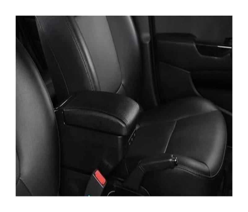 Auto Armlehnenbox Für L&and Für R&over Für FreeL&ander 2 Armlehne Box Teile Center Console Stauraum Auto Ellenbogenstütze Mit USB(C-black Black Line) von BGHGCVAOK