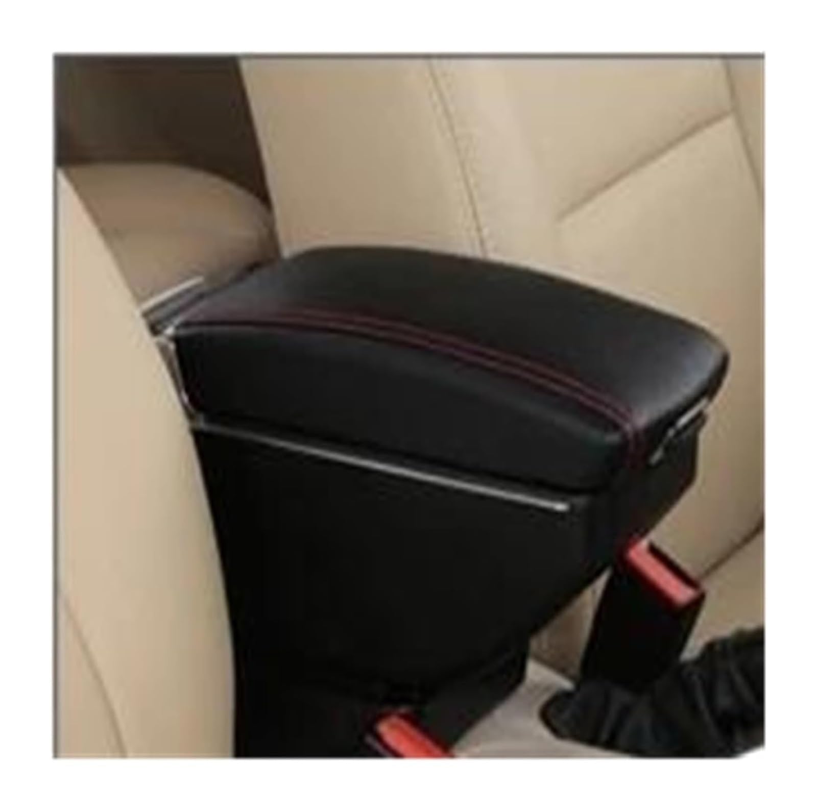 Auto Armlehnenbox Für L&and Für R&over Für FreeL&ander 2 Armlehne Box Teile Center Console Stauraum Auto Ellenbogenstütze Mit USB(C-black Red Line) von BGHGCVAOK