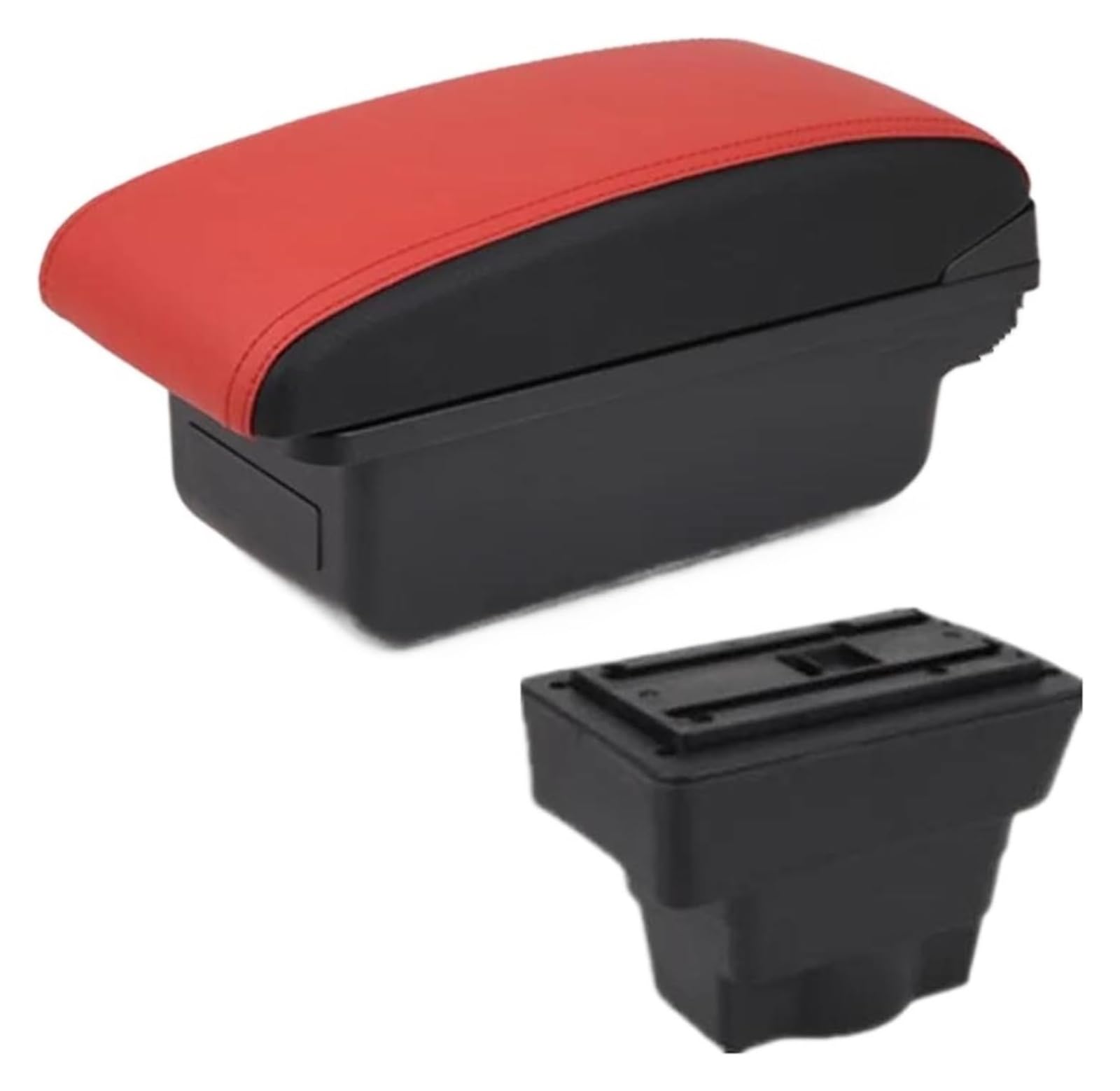 Auto Armlehnenbox Für O&pel Für Astra J Auto Armlehne Box Zentrale Lagerung Box Änderung Innen Details Center Console Storage Box(A5 Red Black No Usb) von BGHGCVAOK