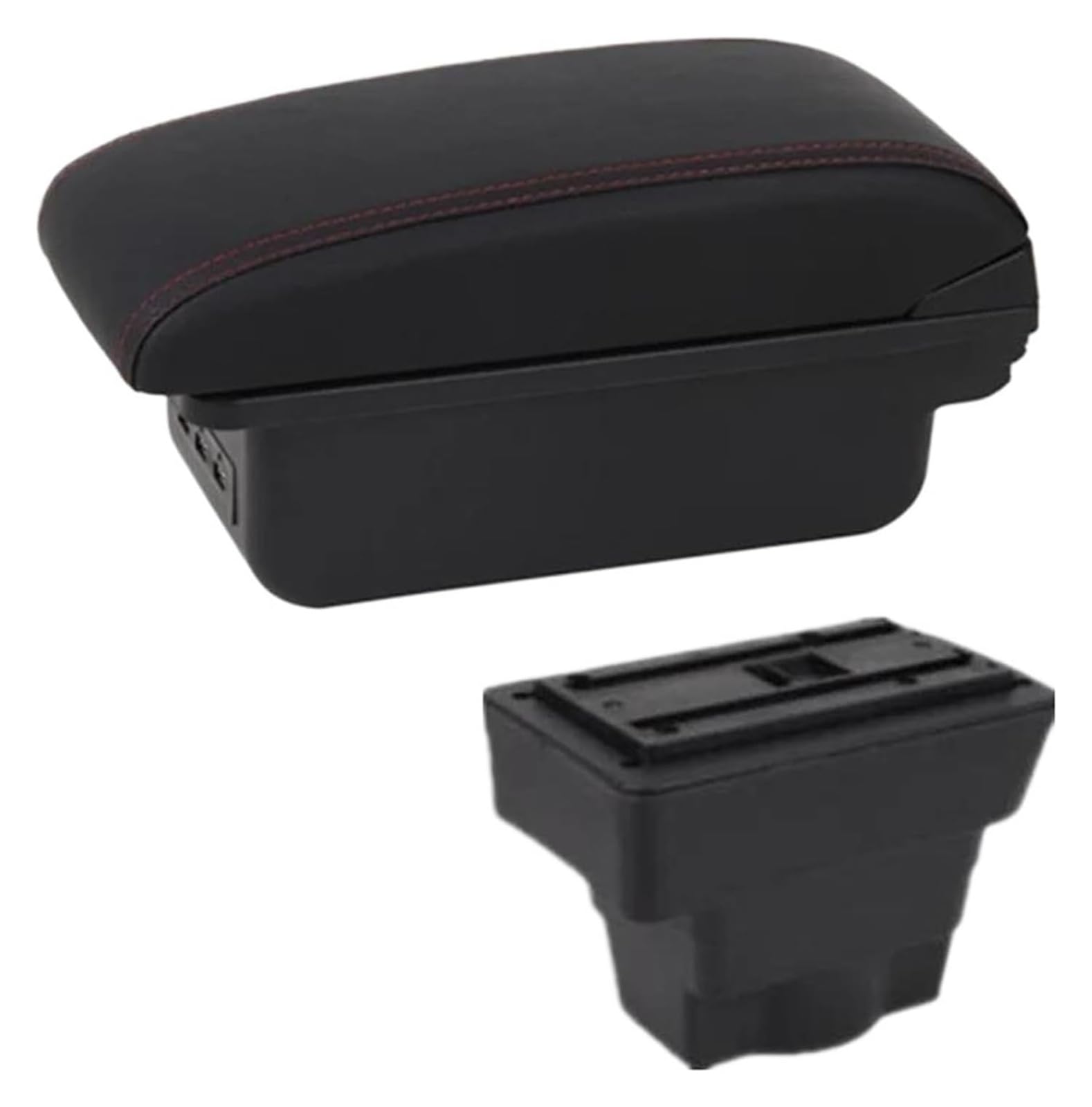 Auto Armlehnenbox Für O&pel Für Astra J Auto Armlehne Box Zentrale Lagerung Box Änderung Innen Details Center Console Storage Box(B1 Red Line 3usb) von BGHGCVAOK