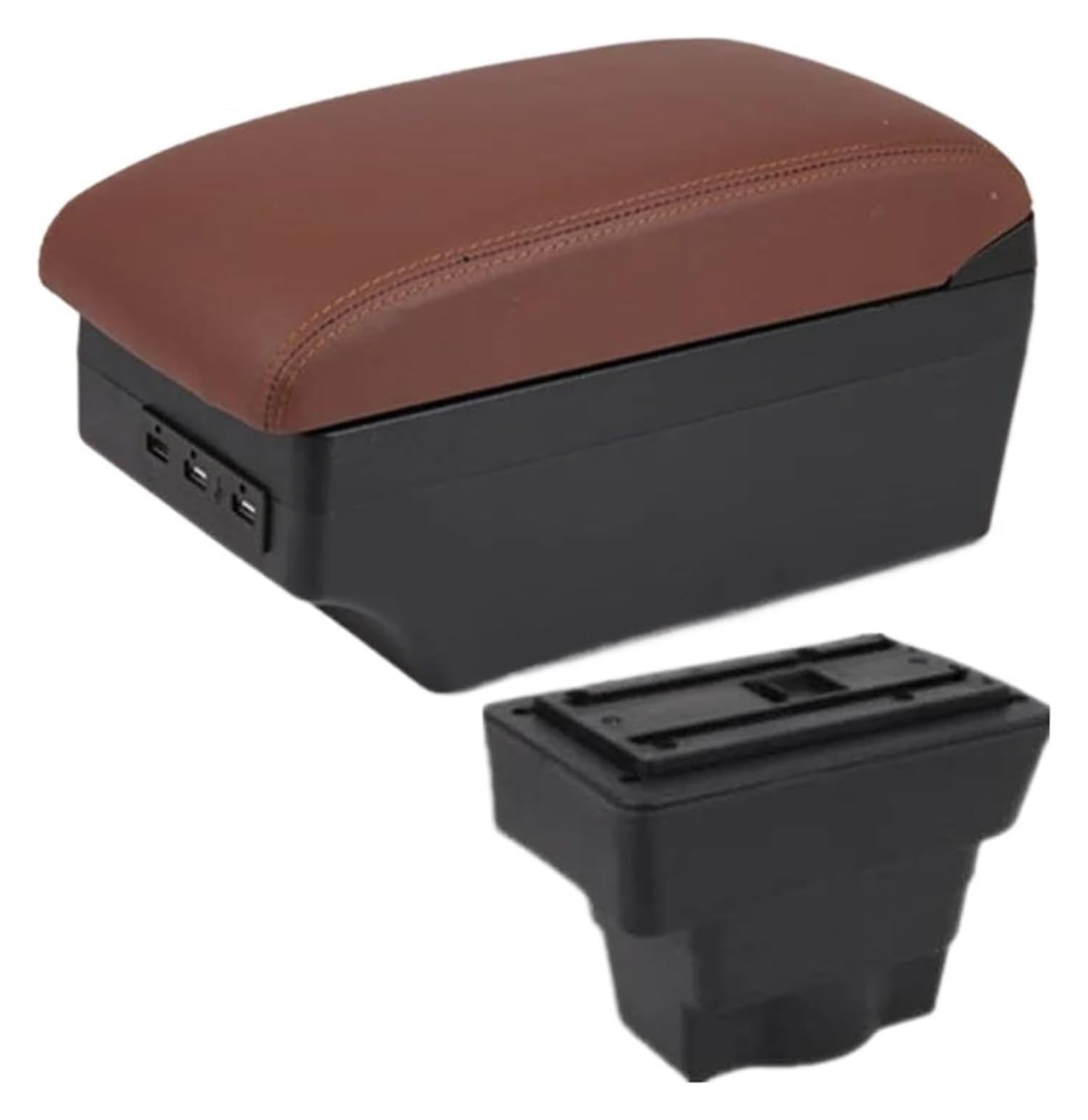 Auto Armlehnenbox Für O&pel Für Astra J Auto Armlehne Box Zentrale Lagerung Box Änderung Innen Details Center Console Storage Box(C6 Brown 7usb) von BGHGCVAOK