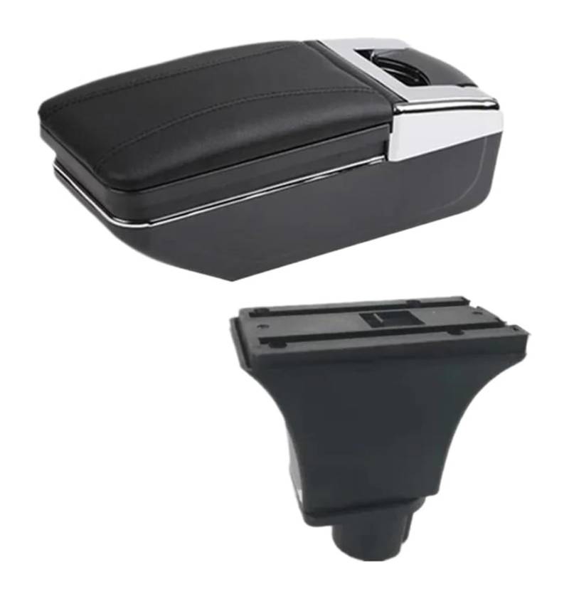 Auto Armlehnenbox Für O&pel Für Corsa C Auto Armlehne Box Zentrale Lagerung Box Innen Details Nachrüstung Center Console Storage Box(A1 Red Line No Usb) von BGHGCVAOK