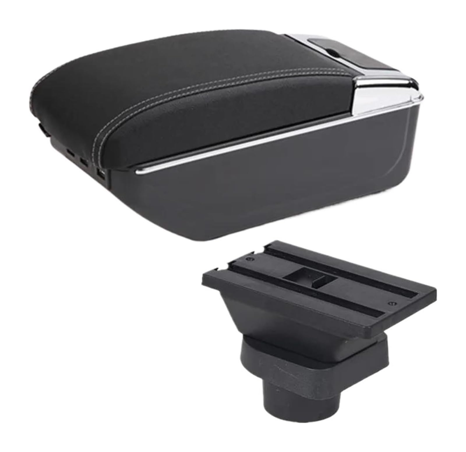 Auto Armlehnenbox Für O&pel Für Corsa F 2020 Center Console Storage Box Auto Armlehne Box Zentraler USB-Ladebecherhalter(C3 White Line 7usb) von BGHGCVAOK