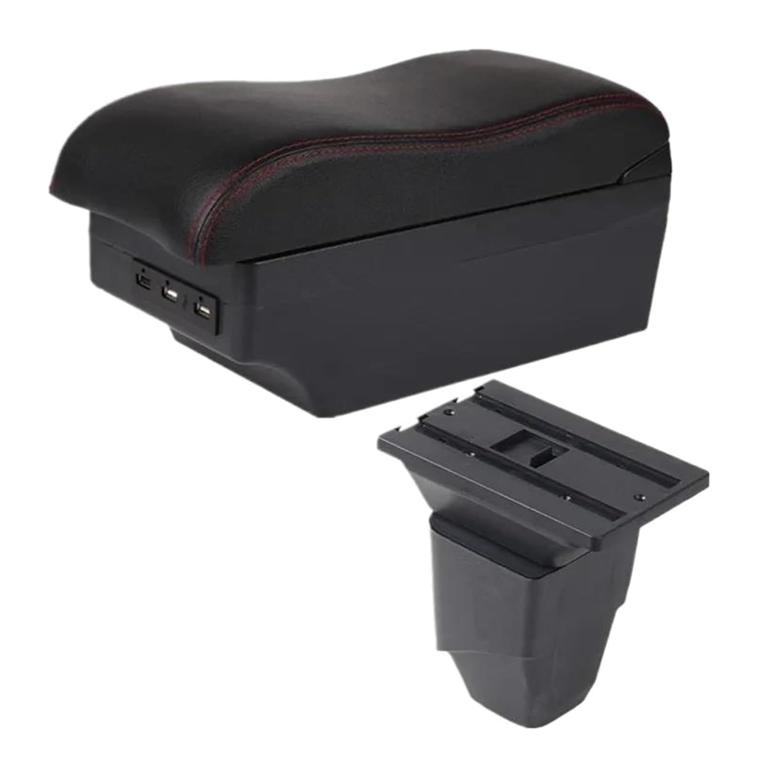 Auto Armlehnenbox Für P&eugeot 206 Cc Cabrio Center Console Storage Box Auto Armlehne Box Lagerung Box Nachrüstung USB Lade Innen(C1 Red Line 7usb) von BGHGCVAOK