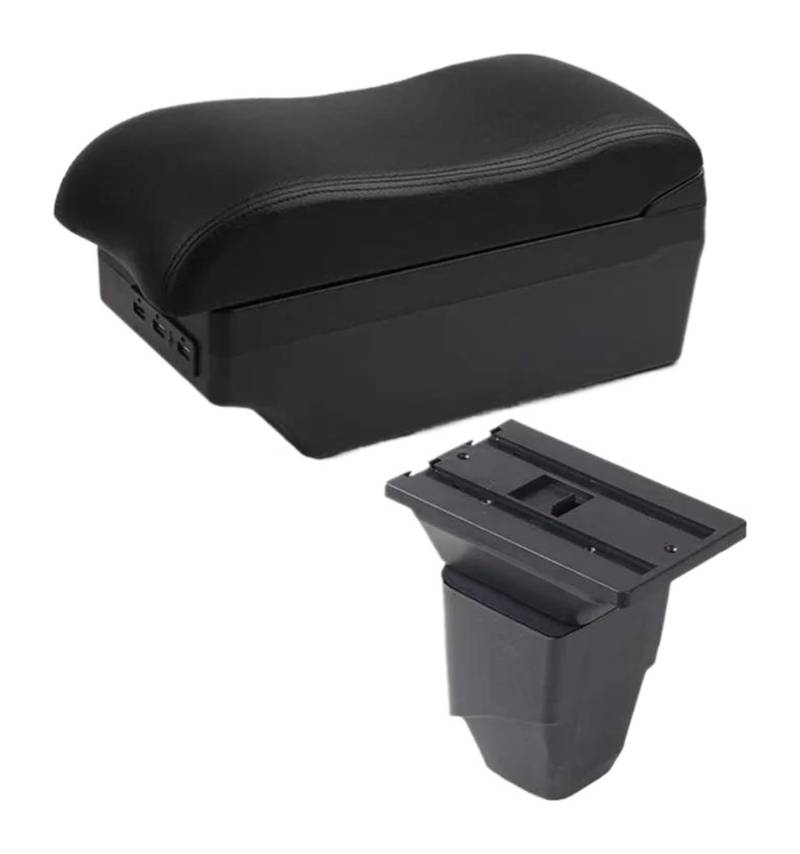 Auto Armlehnenbox Für P&eugeot 206 Cc Cabrio Center Console Storage Box Auto Armlehne Box Lagerung Box Nachrüstung USB Lade Innen(C2 Black Line 7usb) von BGHGCVAOK