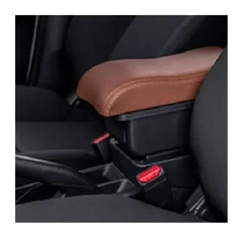 Auto Armlehnenbox Für Suz&uki Für IGNIS Auto Armlehne Box Center Retrofit Teile Innen Lagerung Box USB Center Console Storage Box(A6 Brown No Usb) von BGHGCVAOK