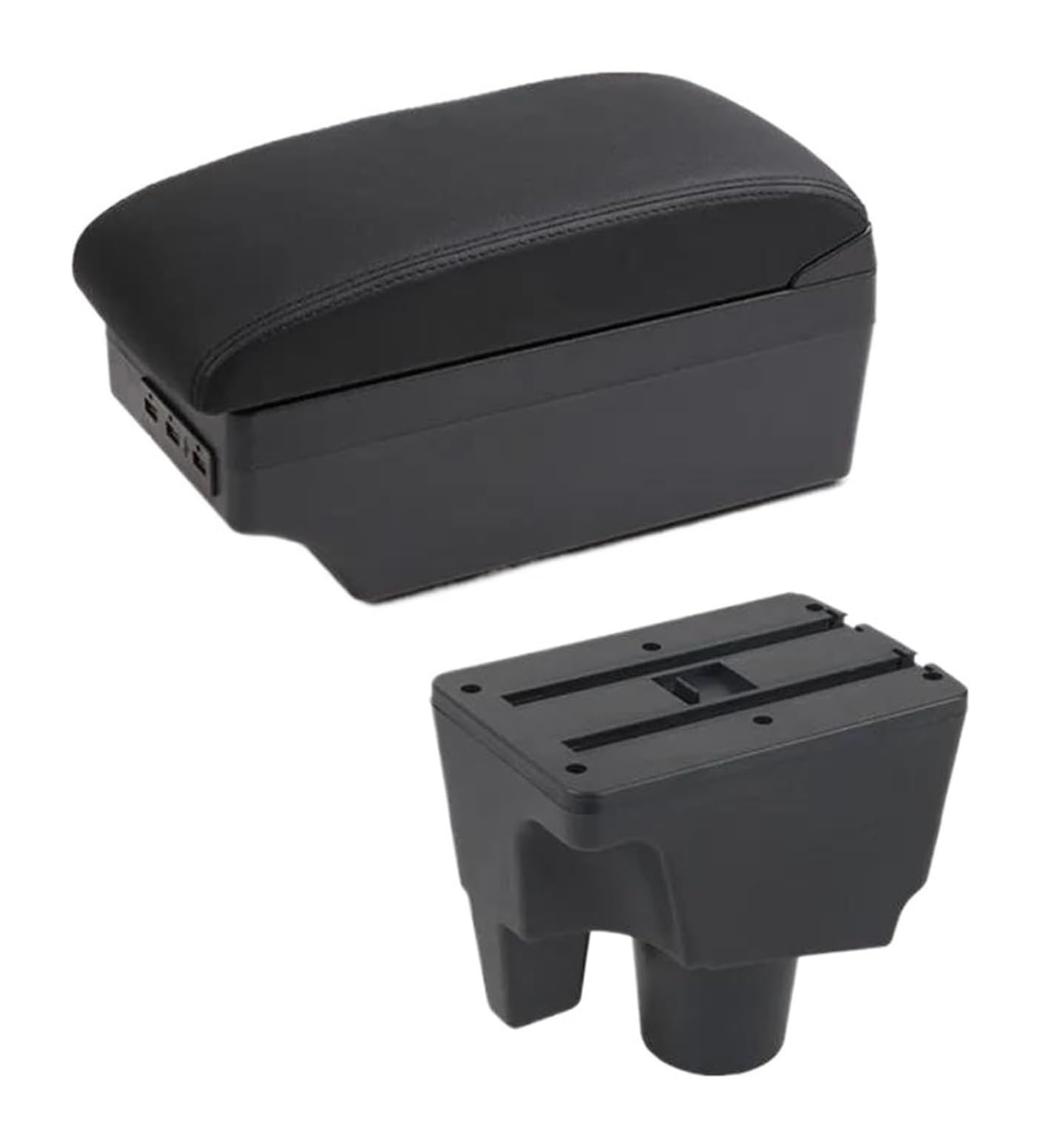 Auto Armlehnenbox Für T&oyota Für Aqua Für Prius C Center Console Storage Box Armlehne Box Zentrale Lagerung Box Nachrüstung Innen USB(C2 Black Line 7usb) von BGHGCVAOK