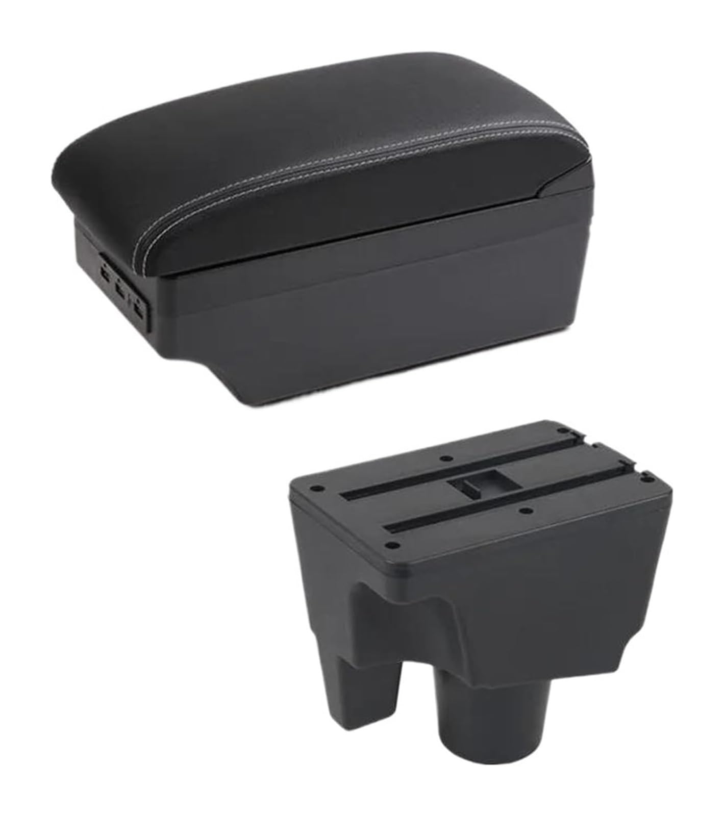 Auto Armlehnenbox Für T&oyota Für Aqua Für Prius C Center Console Storage Box Armlehne Box Zentrale Lagerung Box Nachrüstung Innen USB(C3 White Line 7usb) von BGHGCVAOK