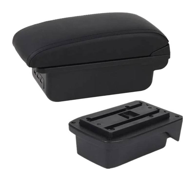 Auto Armlehnenbox Für T&oyota Für Verso EZ Auto Armlehne Box Innen Details Teile Lagerung Box USB Center Console Storage Box(B2 Black Line 3usb) von BGHGCVAOK