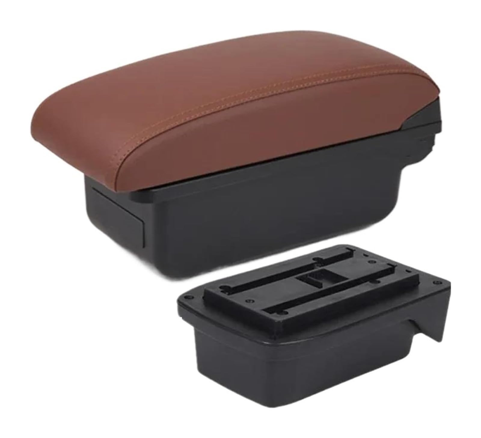 Auto Armlehnenbox Für T&oyota Für Verso EZ Center Console Storage Box Auto Armlehne Box Zentrum Storage Box Innen Teile Mit USB(A6 Brown No Usb) von BGHGCVAOK