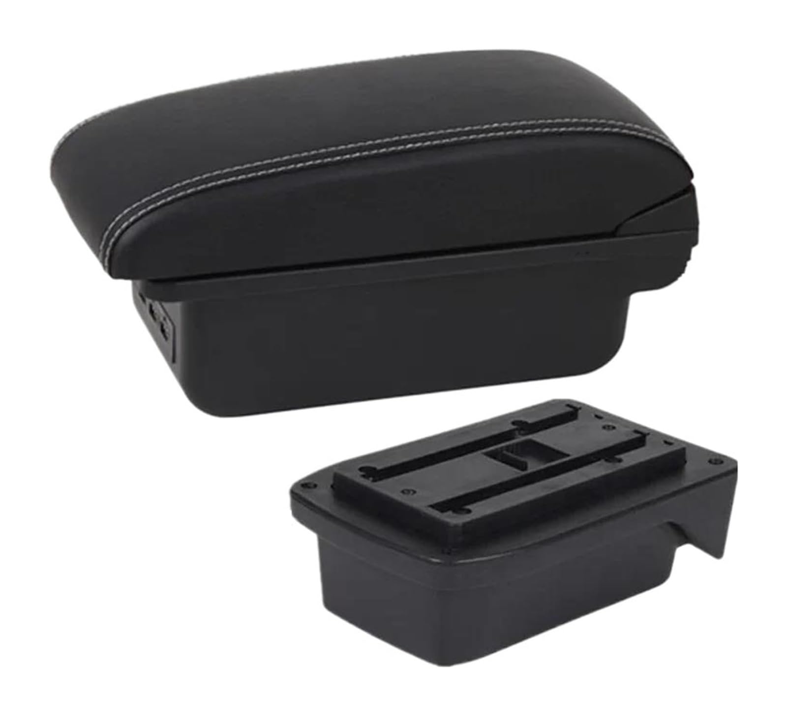 Auto Armlehnenbox Für T&oyota Für Verso EZ Center Console Storage Box Auto Armlehne Box Zentrum Storage Box Innen Teile Mit USB(B3 White Line 3usb) von BGHGCVAOK