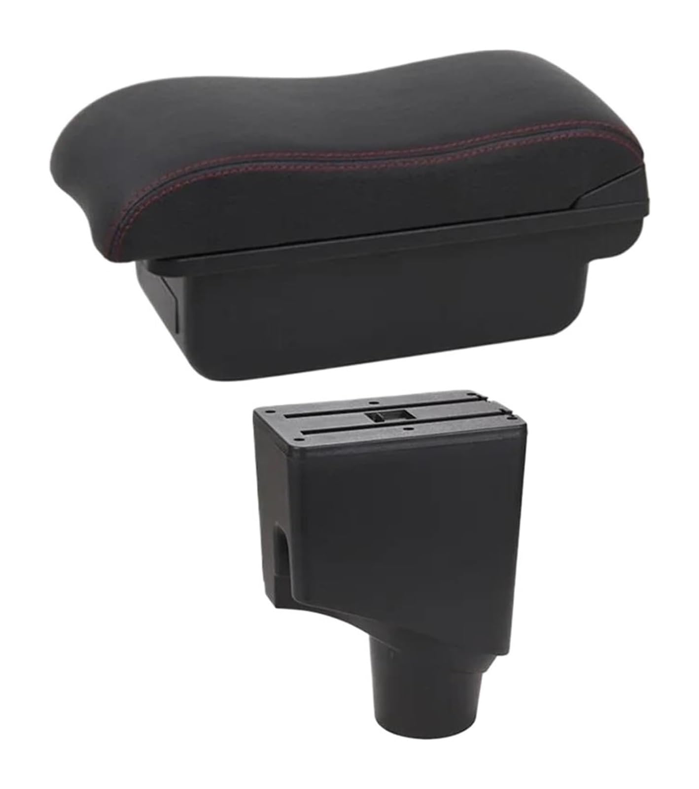 Auto Armlehnenbox Für T&oyota Für Yaris 2015-2021 Auto Armlehne Box Zentrale Lagerung Modifikation Arm Rest Center Console Storage Box(B2 Red Line) von BGHGCVAOK