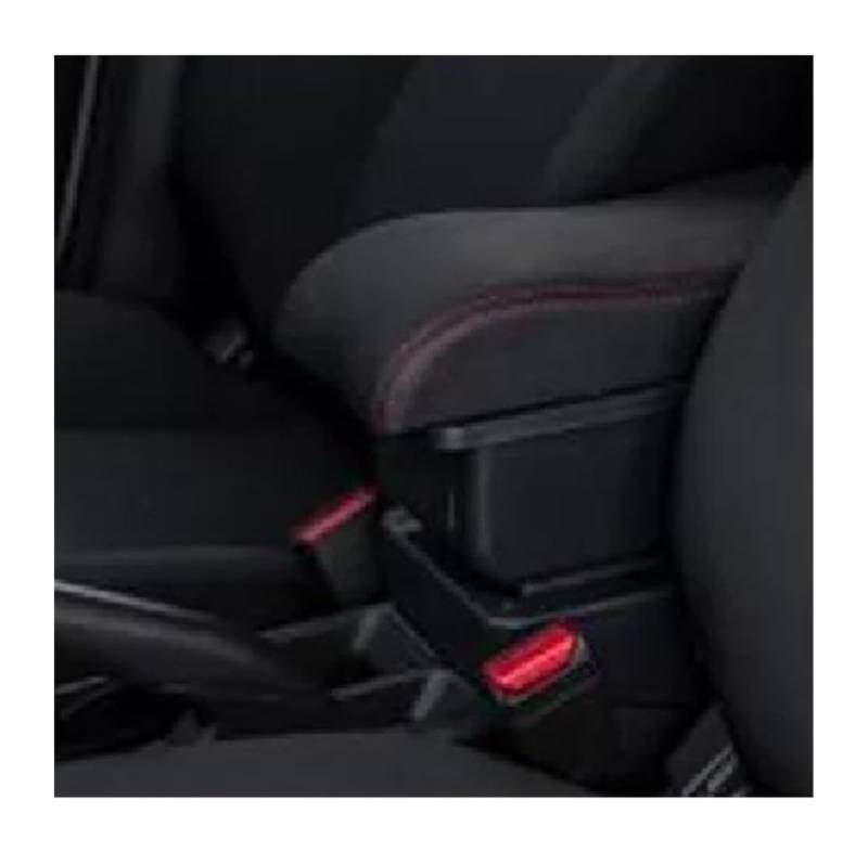 Auto Armlehnenbox Für T&oyota Für Yaris Für Cross 2020-2022 Auto Armlehne Lagerung Box Innen Teile Retrofit Center Console Storage Box(A,White lines) von BGHGCVAOK