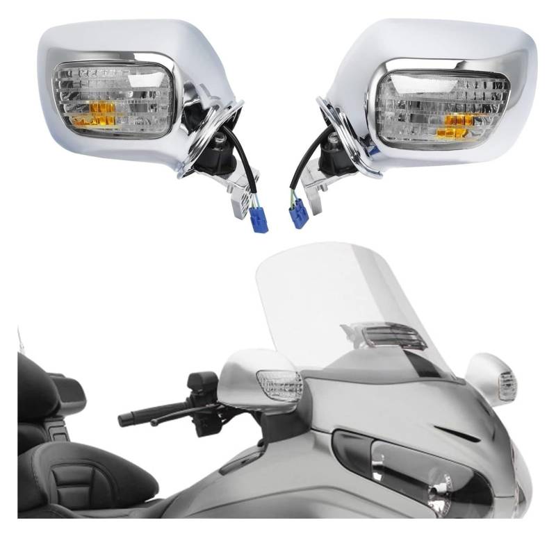 Motorrad spiegel Für Gold Wing Für GL1800 Für F6B 2013 2014 2015 2016 2017 Motorrad Rückspiegel Blinker von BGHGCVAOK