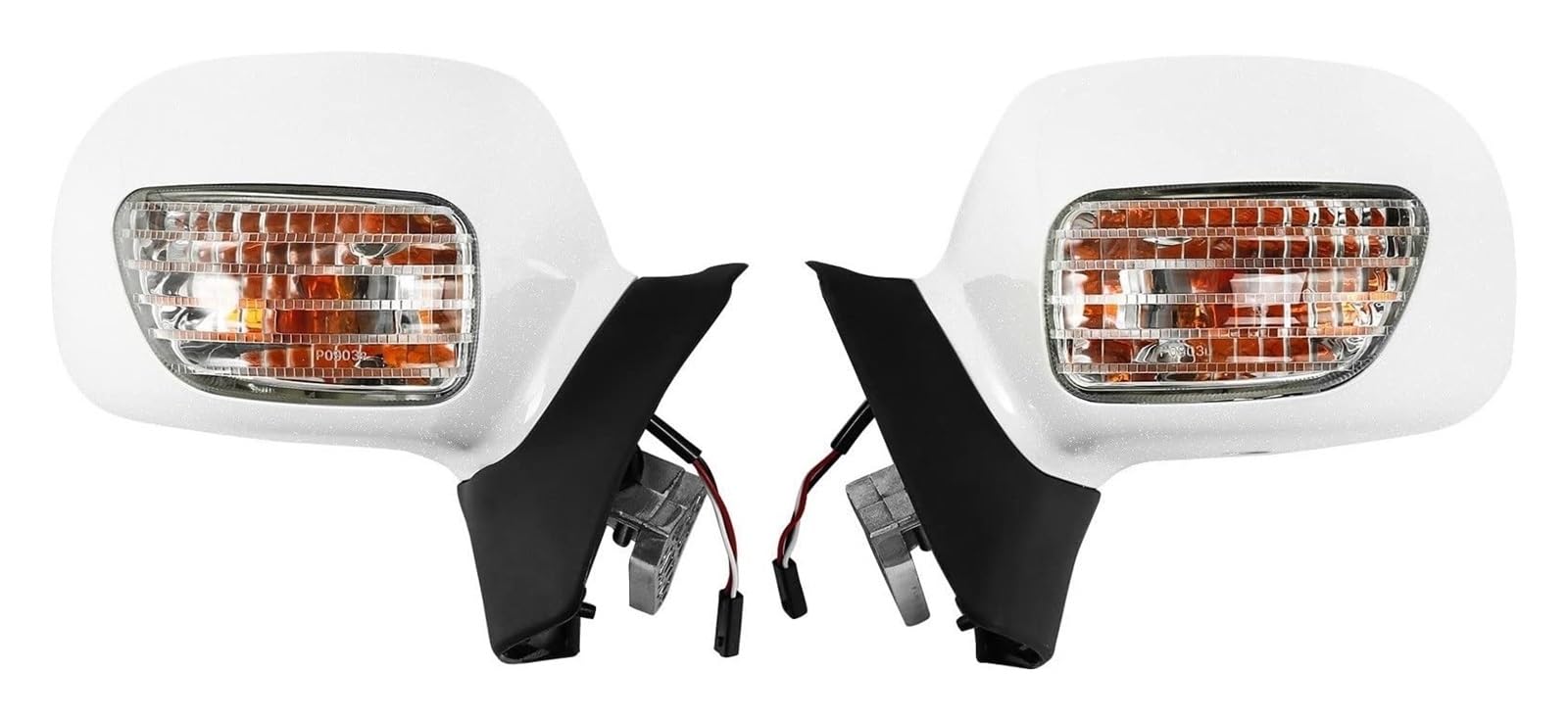 Motorrad spiegel Für GoldWing Für GL1800 2001 2002 2003 2004 2005 2006 2007 2008 2009 2010 2011 2012 Motorrad Rückspiegel Blinker(White and Clear) von BGHGCVAOK