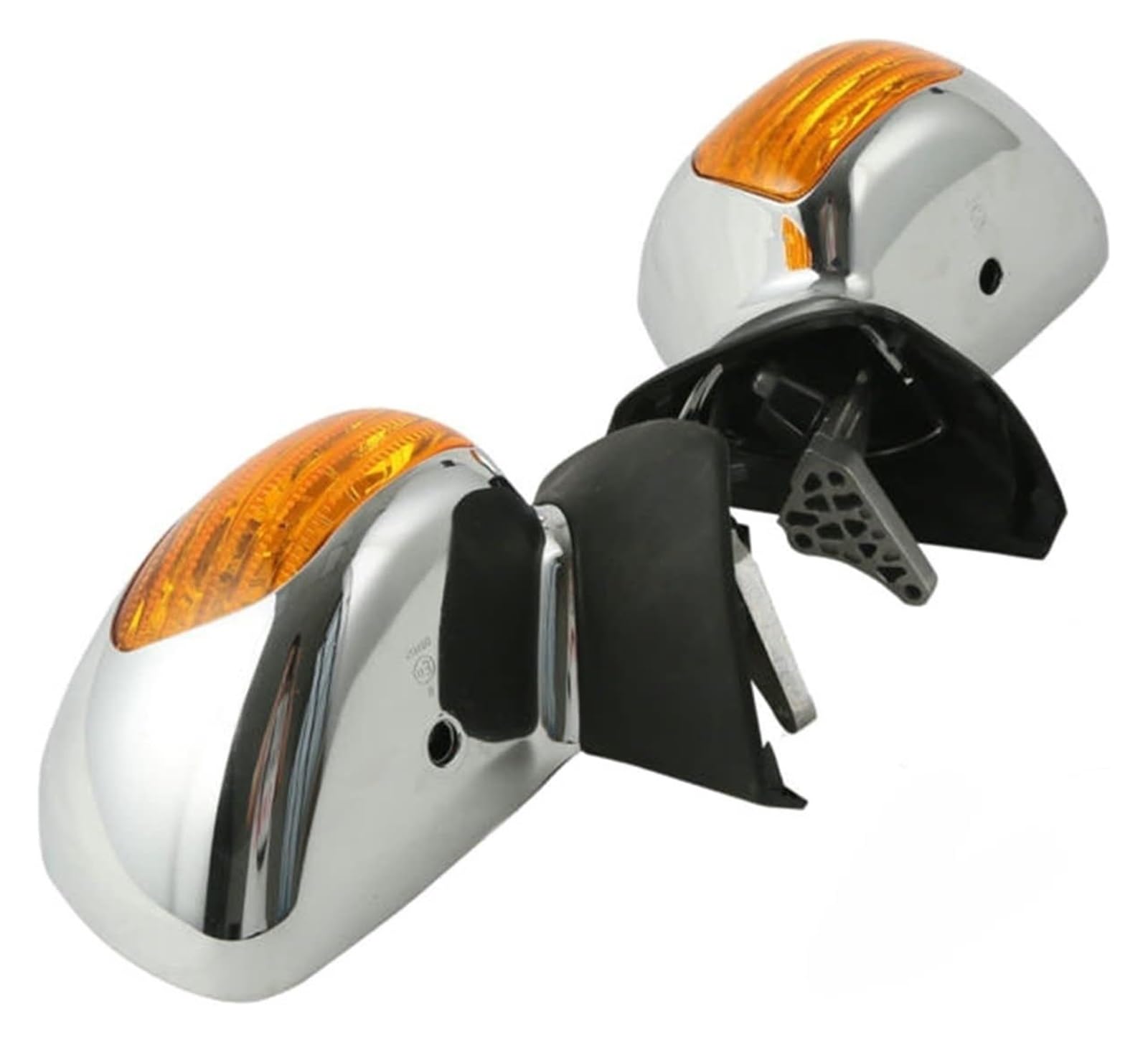 Motorrad spiegel Für GoldWing Für GL1800 2001 2002 2003 2004 2005 2006 2007 2008 2009 2010 2011 2012 Motorrad Spiegel Blinker(Chrome Orange) von BGHGCVAOK