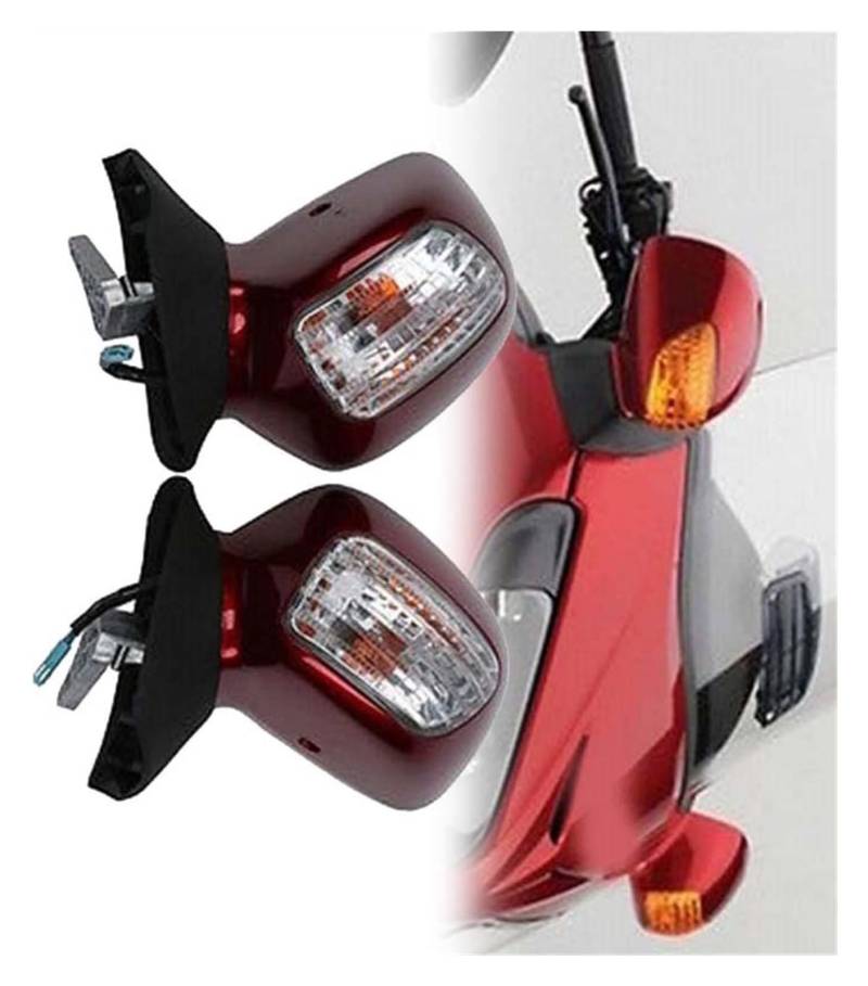 Motorrad spiegel Für GoldWing1800 Für GL1800 2001 2002 2003 2004 2005 2006 2007 2008 2009 2010 2011 2012 Motorrad Spiegel Blinker(Red and Clear) von BGHGCVAOK