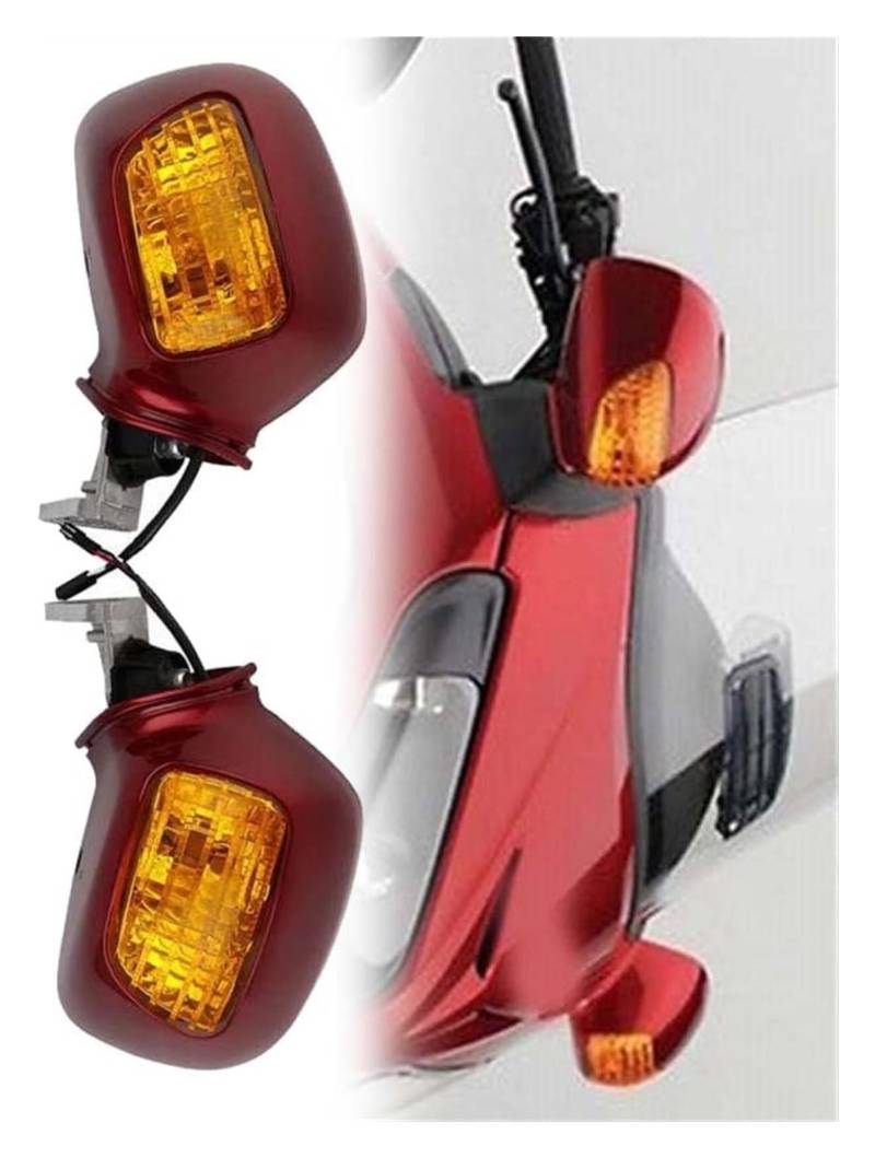 Motorrad spiegel Für GoldWing1800 Für GL1800 2001 2002 2003 2004 2005 2006 2007 2008 2009 2010 2011 2012 Motorrad Spiegel Blinker(Red and Orange) von BGHGCVAOK