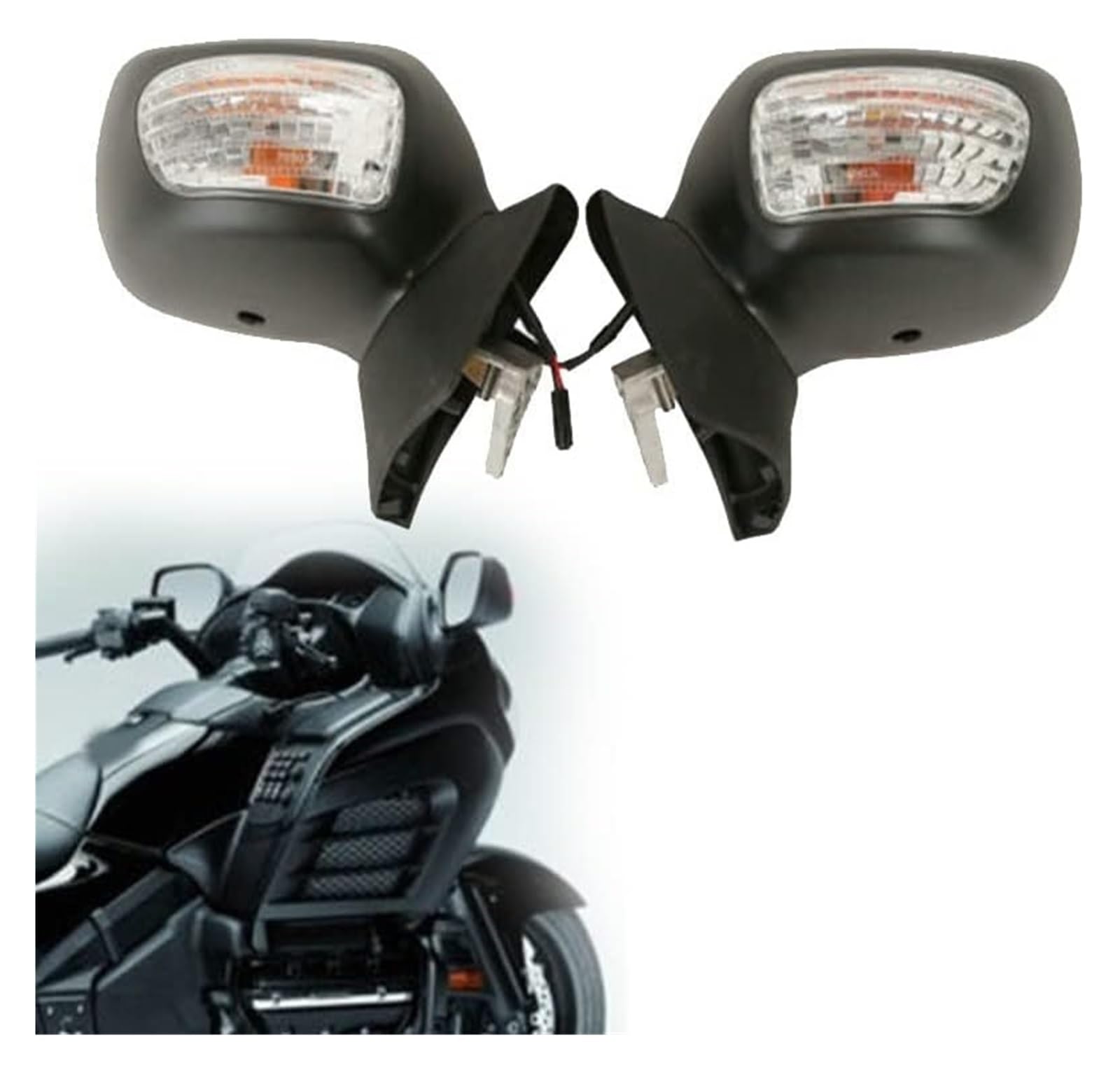 Motorrad spiegel Für GoldWing1800 Für GL1800 Für F6B 2013 2014 2015 2016 2017 Motorrad Rückspiegel W/Blinker(Multi-colored 1) von BGHGCVAOK