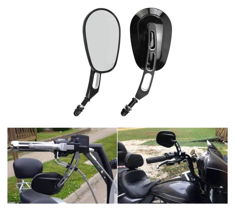 Motorrad spiegel Für Harl&ey Für Dyna Für Touring Für Softail Für Sportster XL Für Super Glide Für Road Glide Für FXSB Rückspiegel(Chrome Mirrors) von BGHGCVAOK