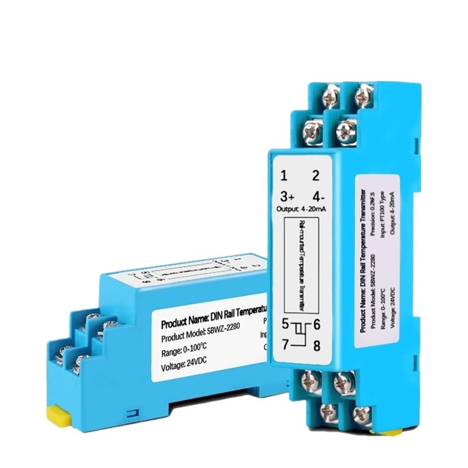 BGMCSFerG 35 mm DIN-Schiene PT100 Temperatursender-Integrationsmodul -200-650 ℃ 4-20 mA/0-5 V/0-10 V Ausgang RTD Temperaturwandler von BGMCSFerG