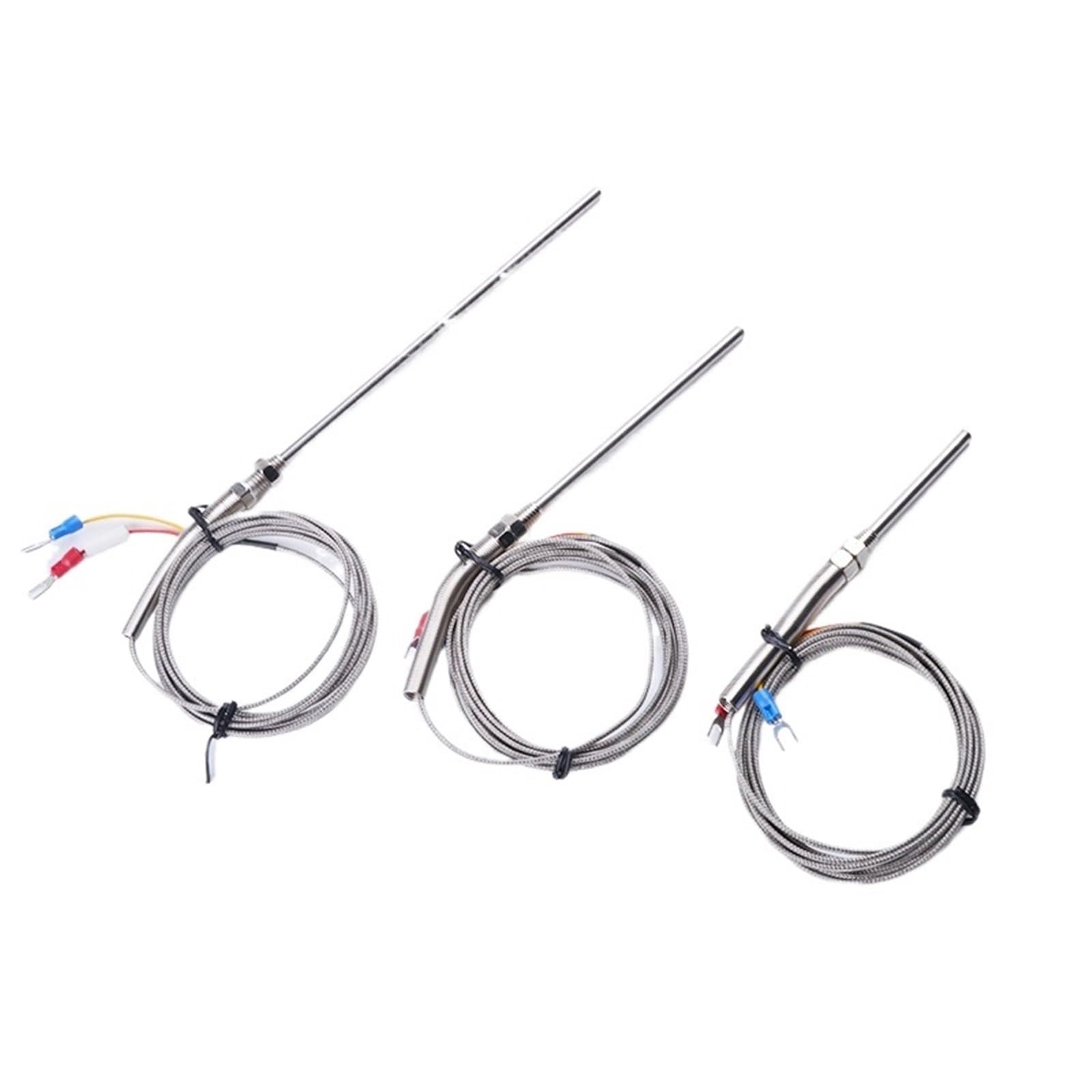 BGMCSFerG Thermoelement Typ J, Edelstahl-Sonde, Thermoelement, 100 mm, 150 mm, 2 m Kabellänge, Thermoelement, 0 ~ 400 °C Temperatursensor von BGMCSFerG