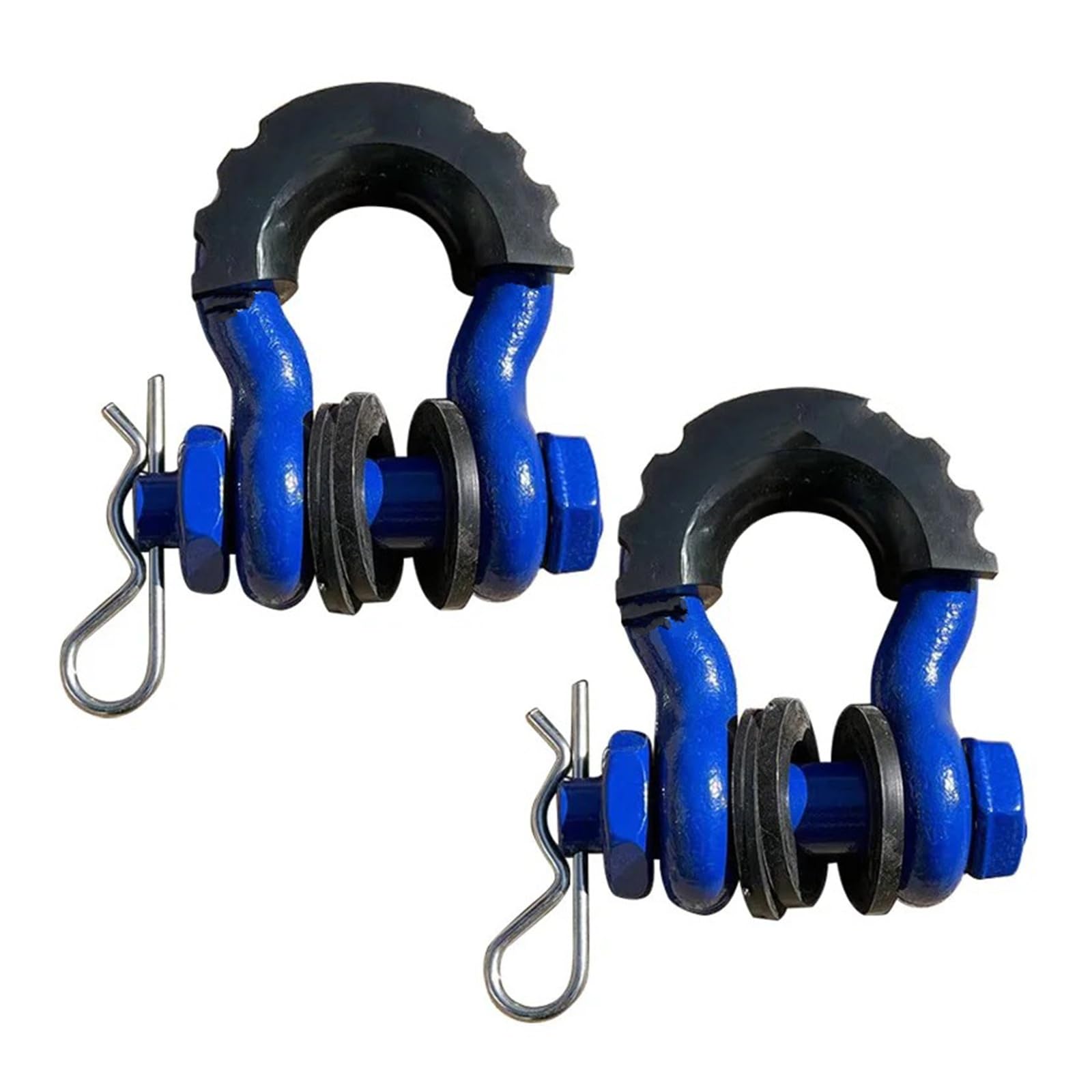 Anhängerkupplung 2 Stück 13T/28660lbs D-Ring-Ankerschäkel Für Geländewagen 5/8" 18mm Abschleppausrüstung(BLAU) von BGRVCKS